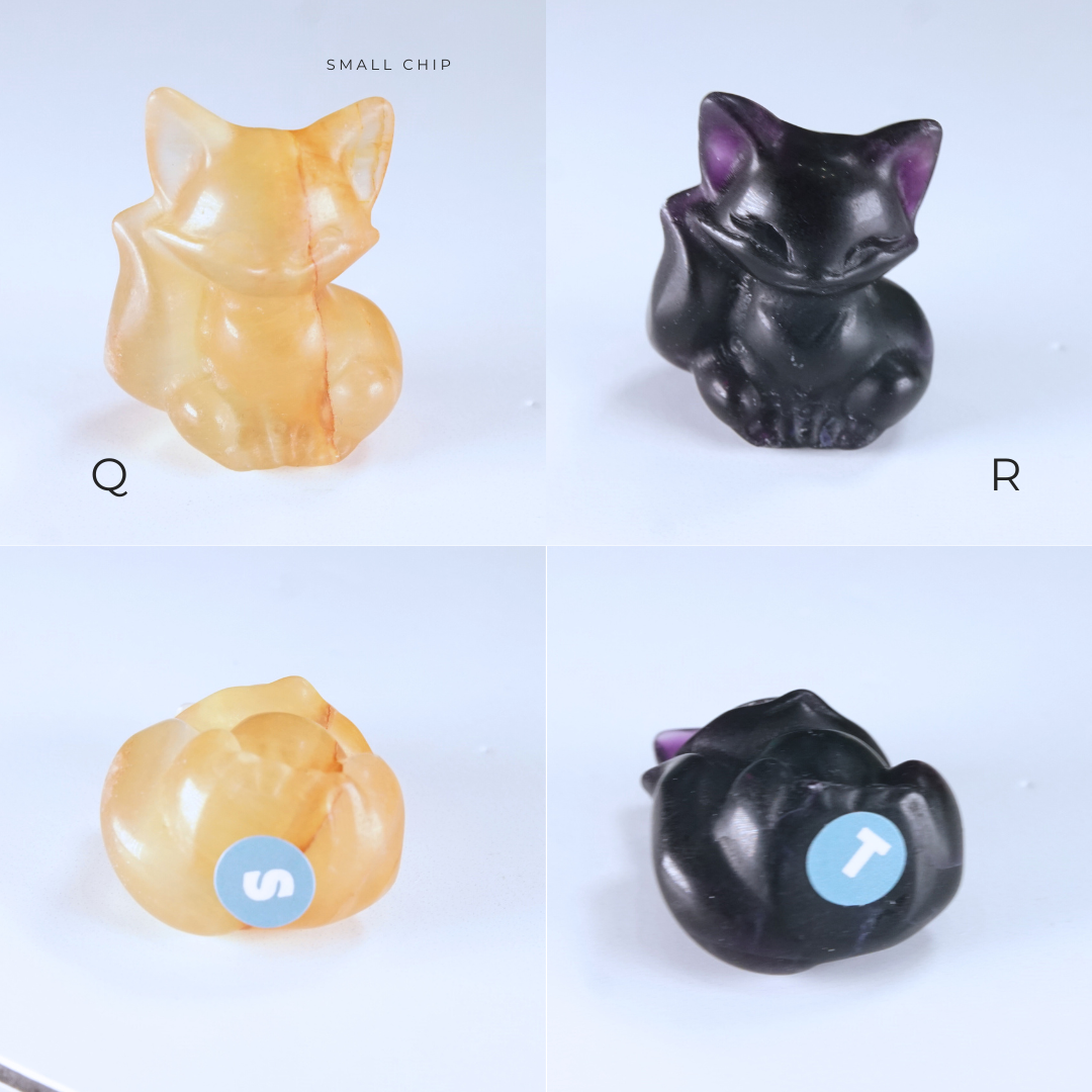 MINI Candy Fluorite Fox Carving | Pick Your Favorite