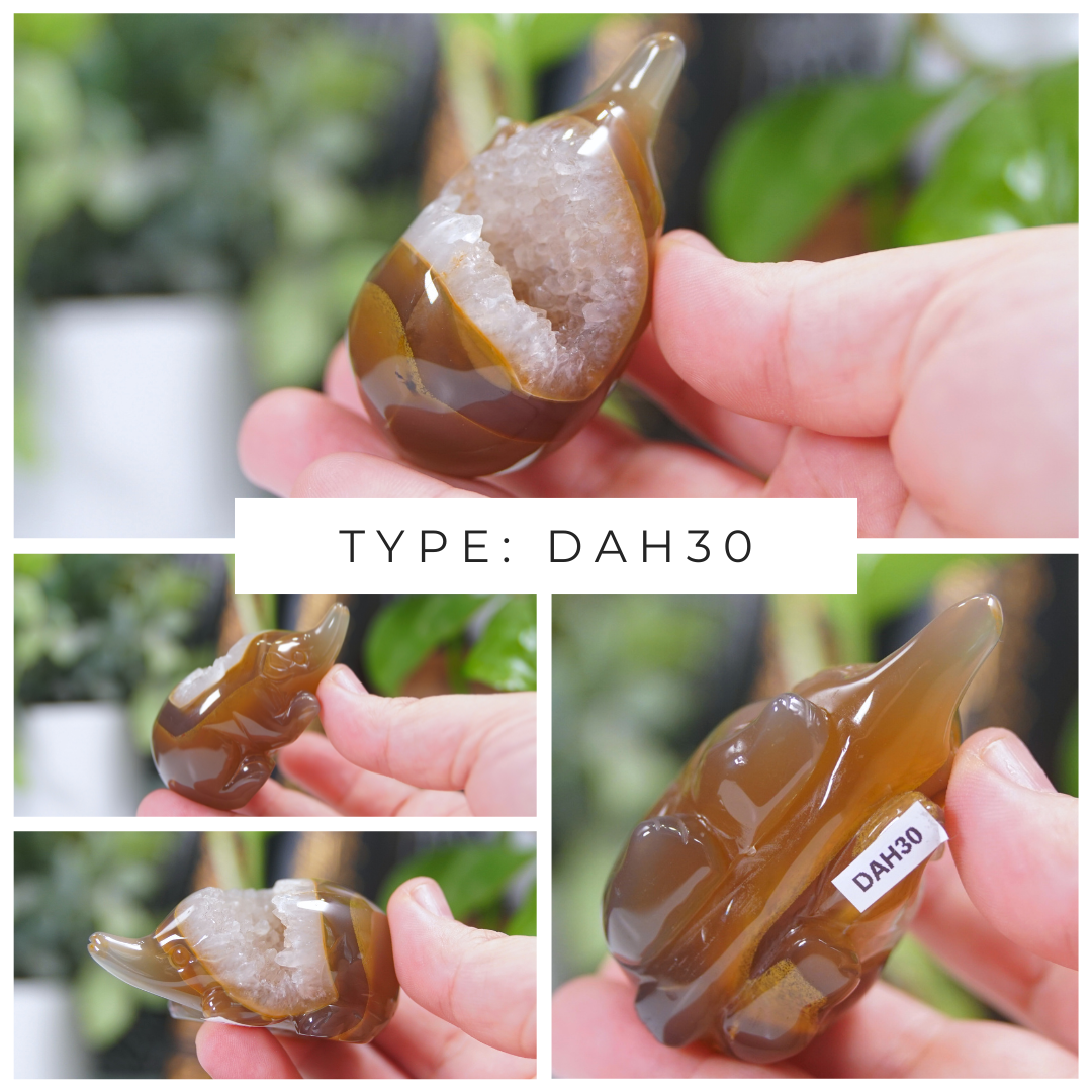Agate & Amethyst Hedgehog Carvings