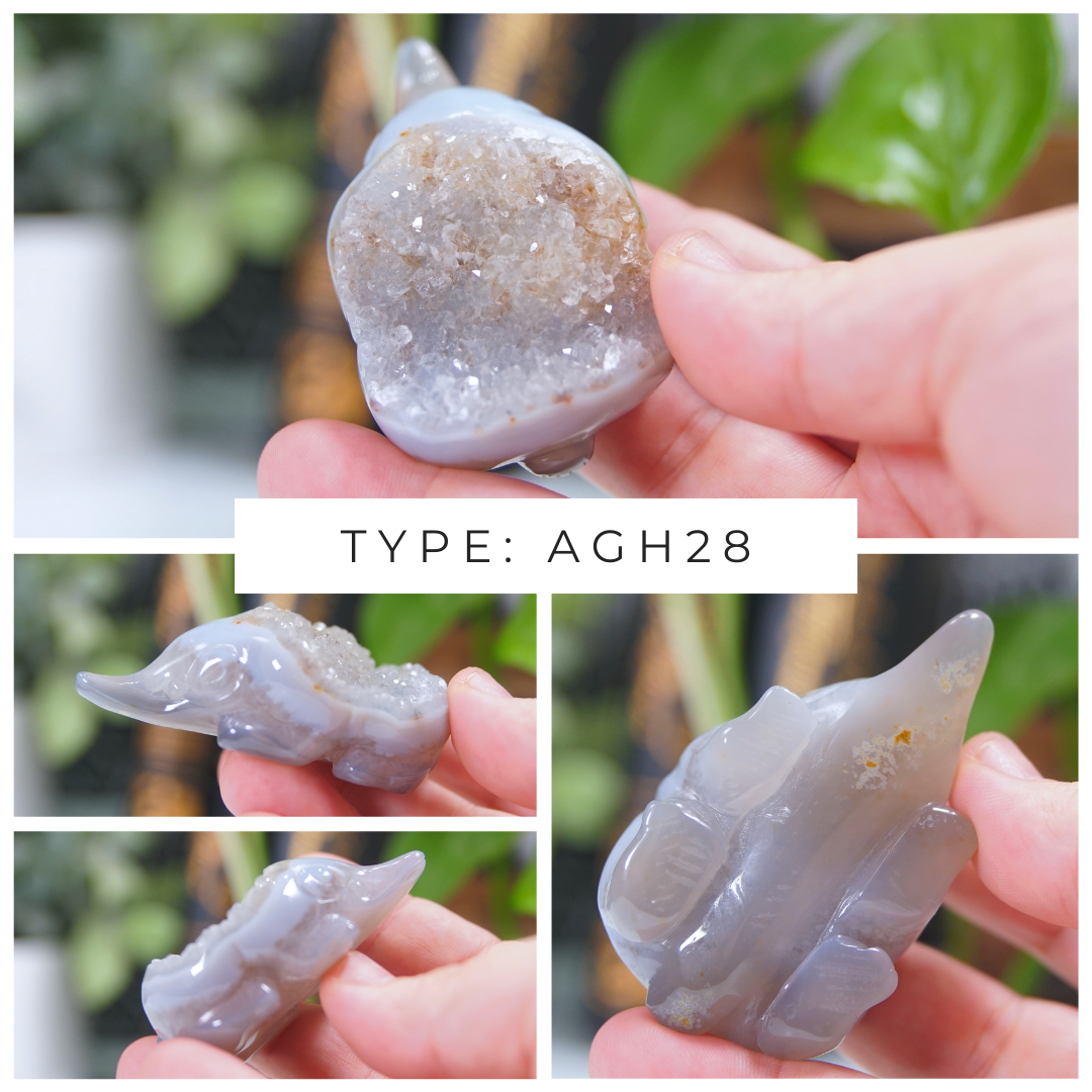 Agate & Amethyst Hedgehog Carvings