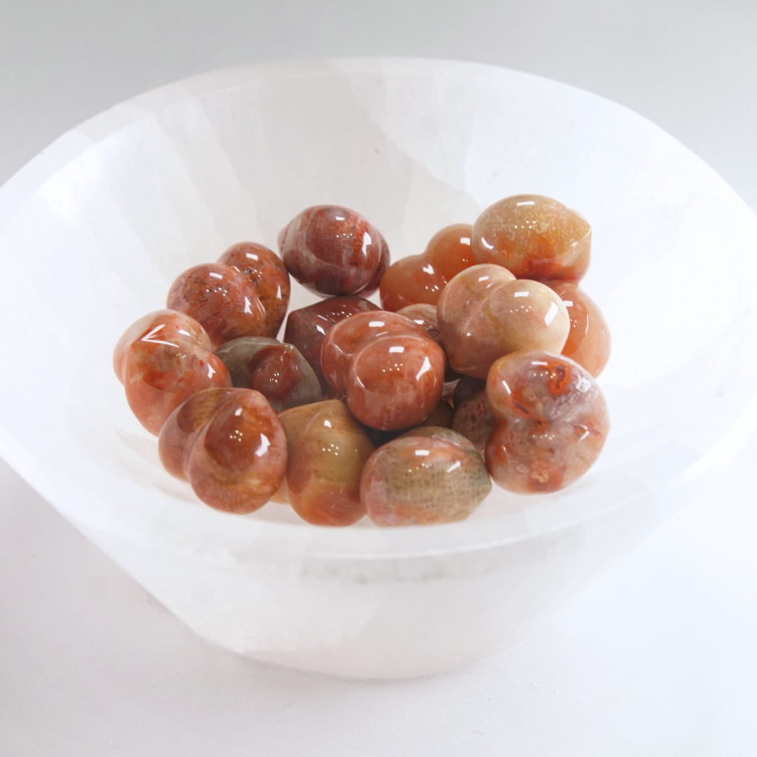 MINI Coral Jasper Heart Carving | Intuitively Chosen