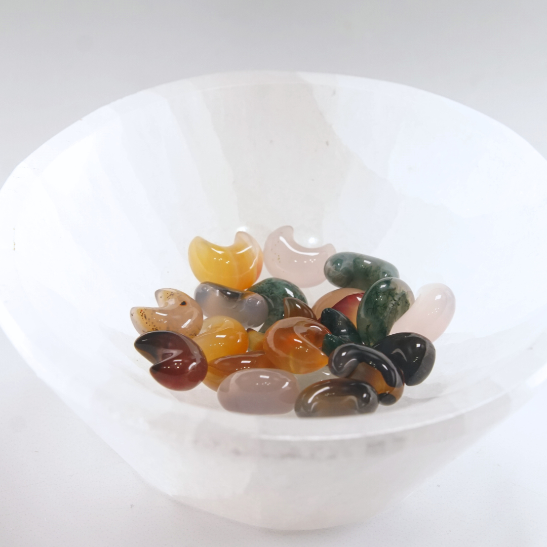 MINI Mixed Agate Moon Carving | Intuitively Chosen