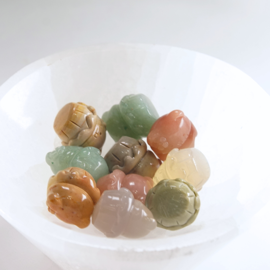 MINI Alashan Agate Cupcake Kitten Carving | Intuitively Chosen