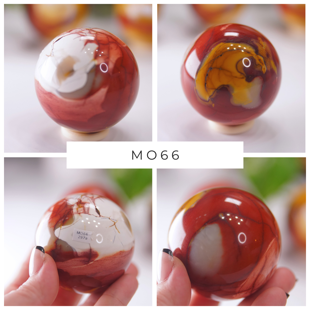 Red And Yellow Mookaite With Hematite Spheres | Pick Your Favorite