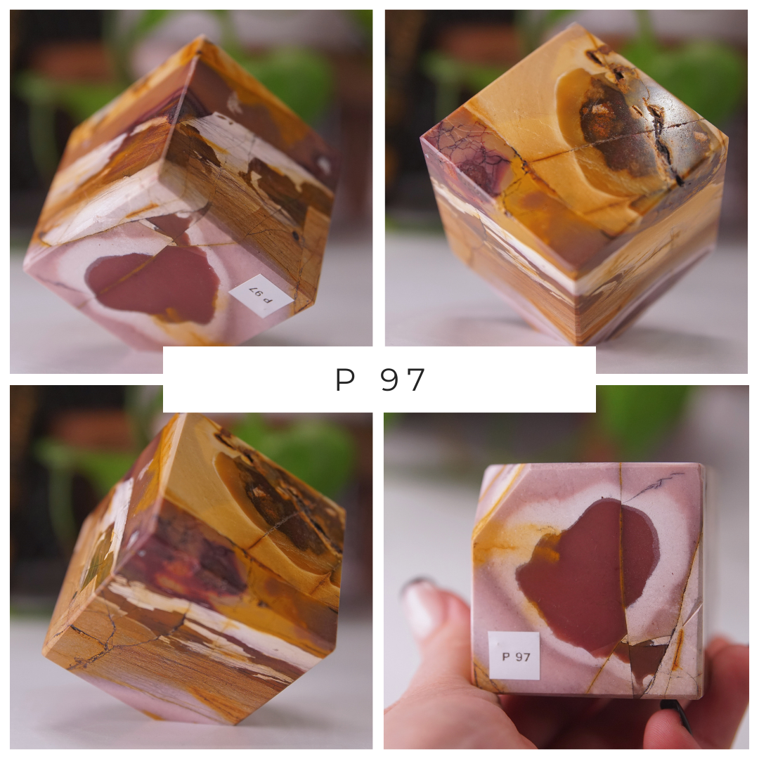 Earthy Brown, Yellow, And Red Mookaite Cubes | Pick Your Favorite