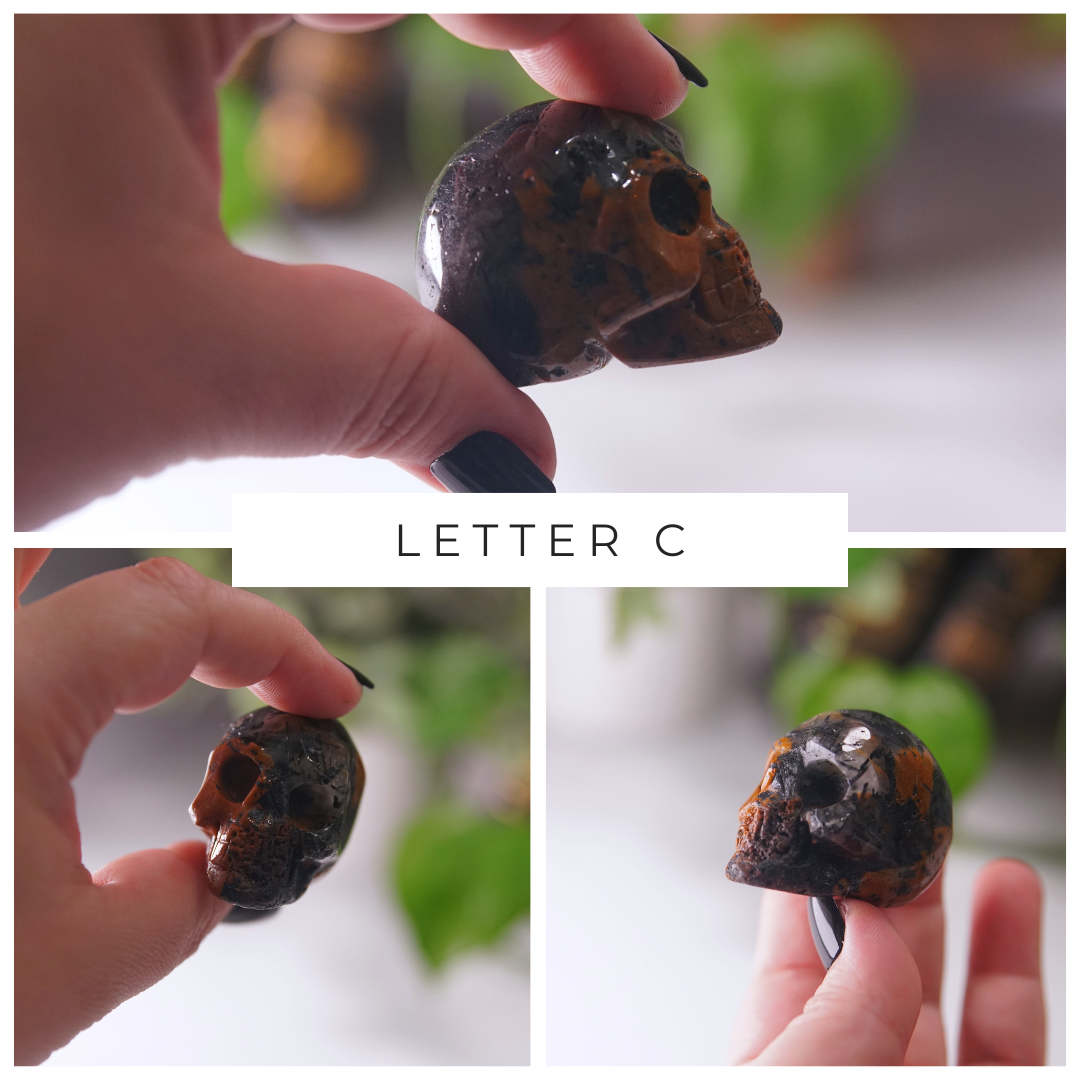 Gorgeous Black Tourmaline In Quartz Skull (Small, 2")