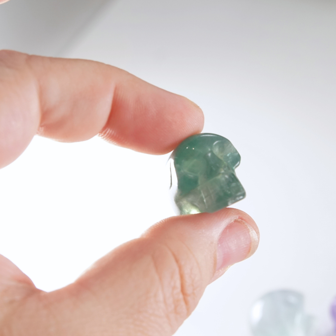 MINI Candy Fluorite Skull Carving | Intuitively Chosen