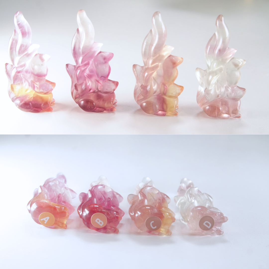 MINI Candy Fluorite Fox Carving | Pick Your Favorite