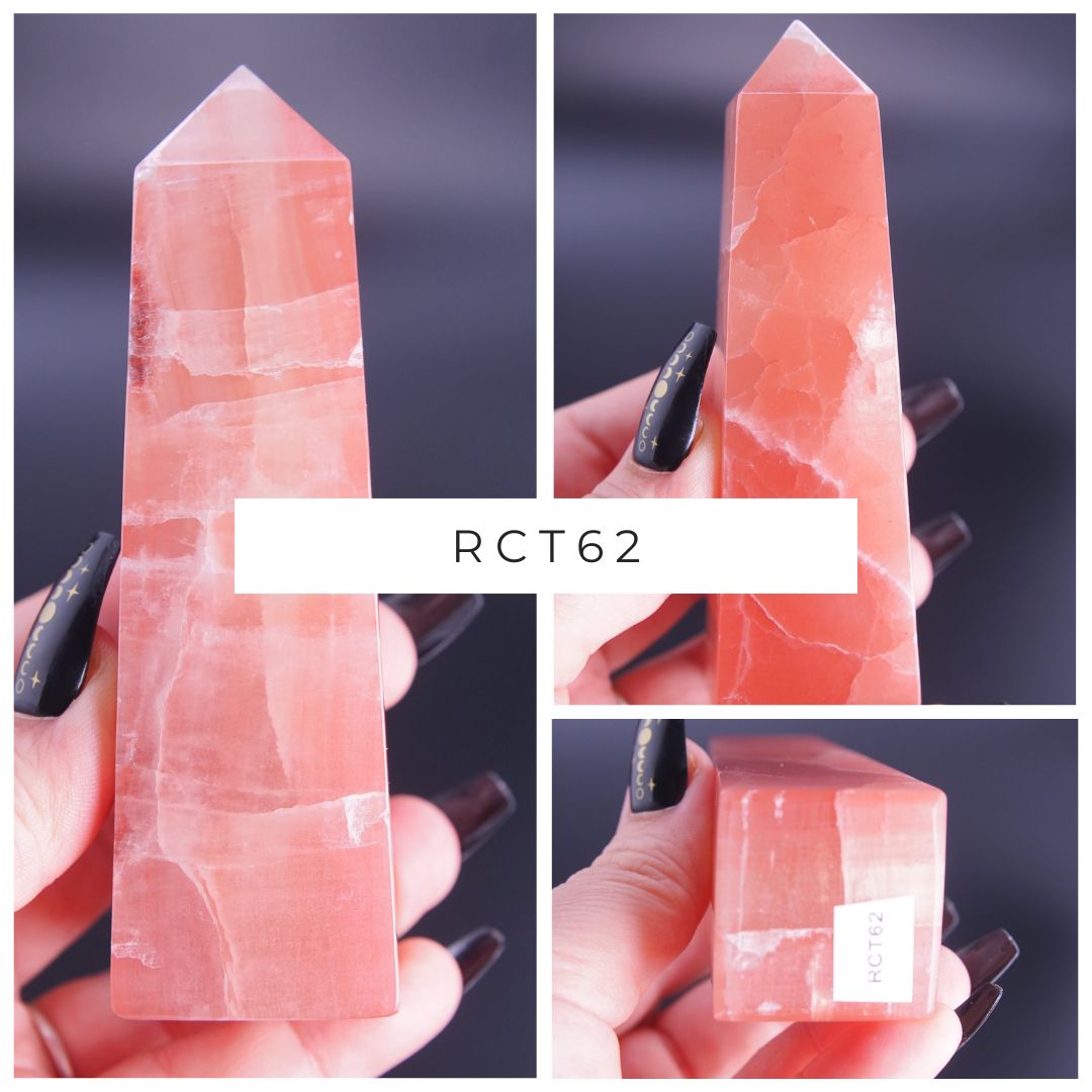 Rose Calcite Tower From Pakistan - Pick Your Favorite