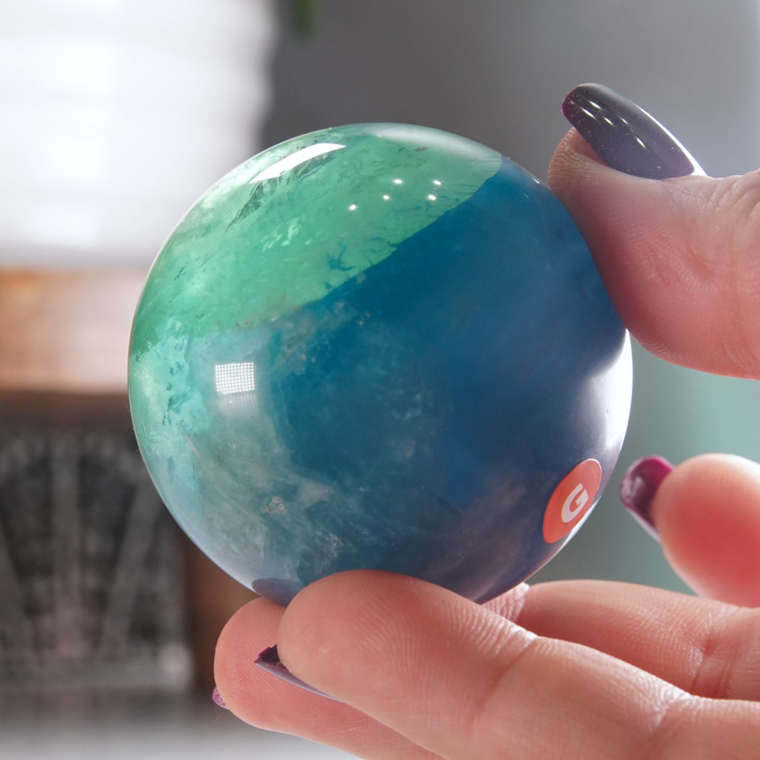 Rainbow Fluorite Sphere | High Quality Glassy Fluorite Sphere (G)