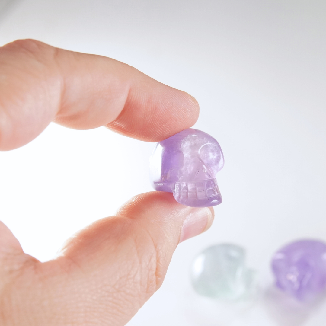 MINI Candy Fluorite Skull Carving | Intuitively Chosen