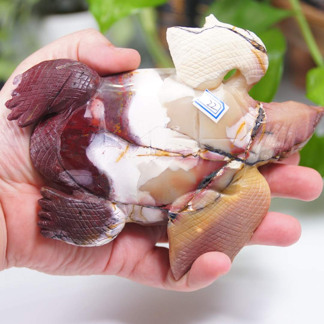 Mookaite Sea Turtle Boutique Carving (with Stand)