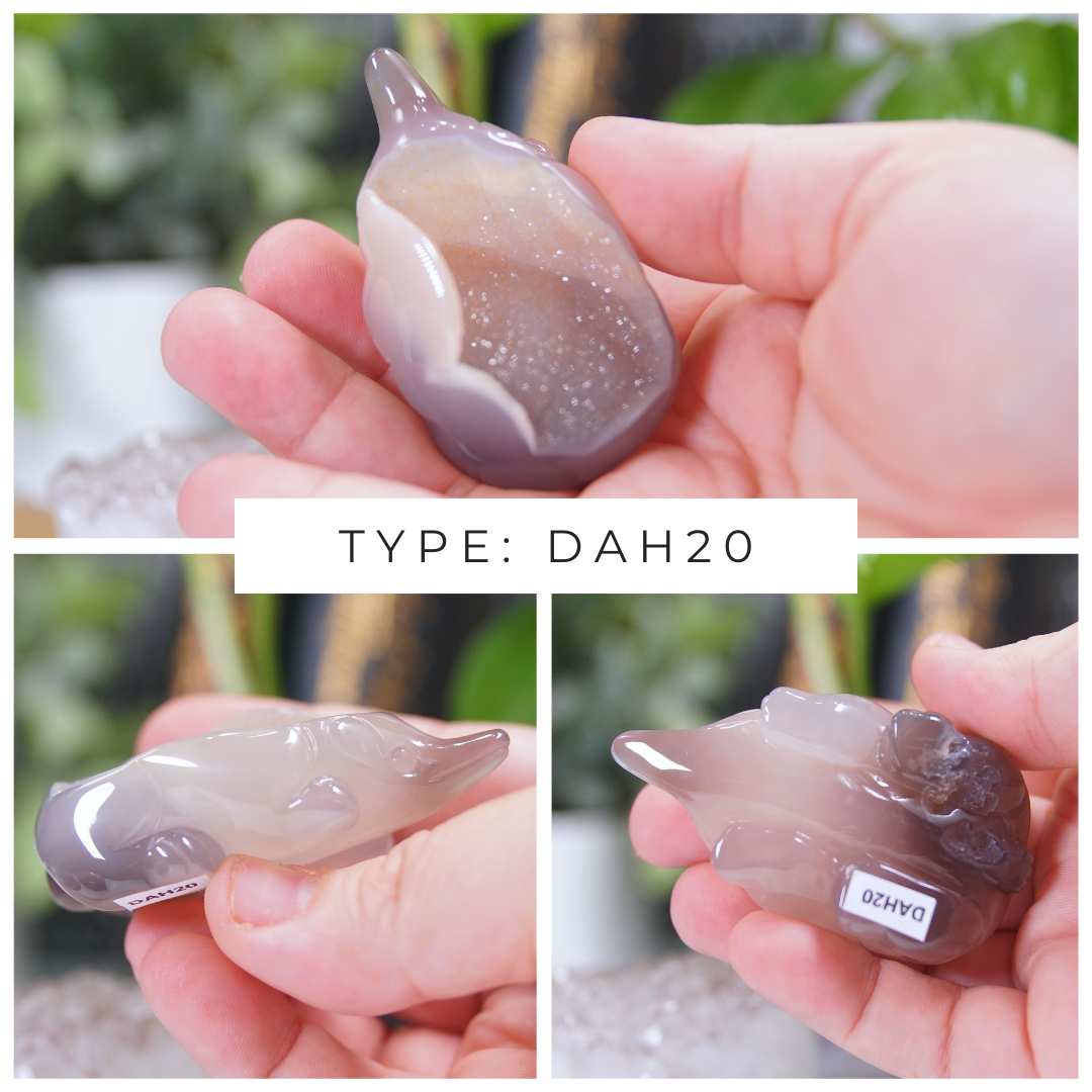 Agate & Amethyst Hedgehog Carvings