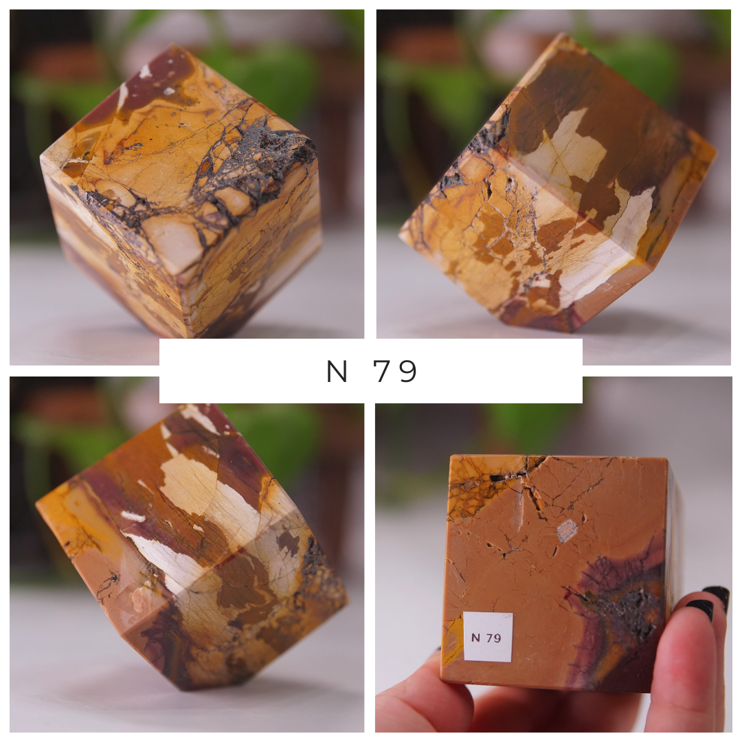 Earthy Brown, Yellow, And Red Mookaite Cubes | Pick Your Favorite