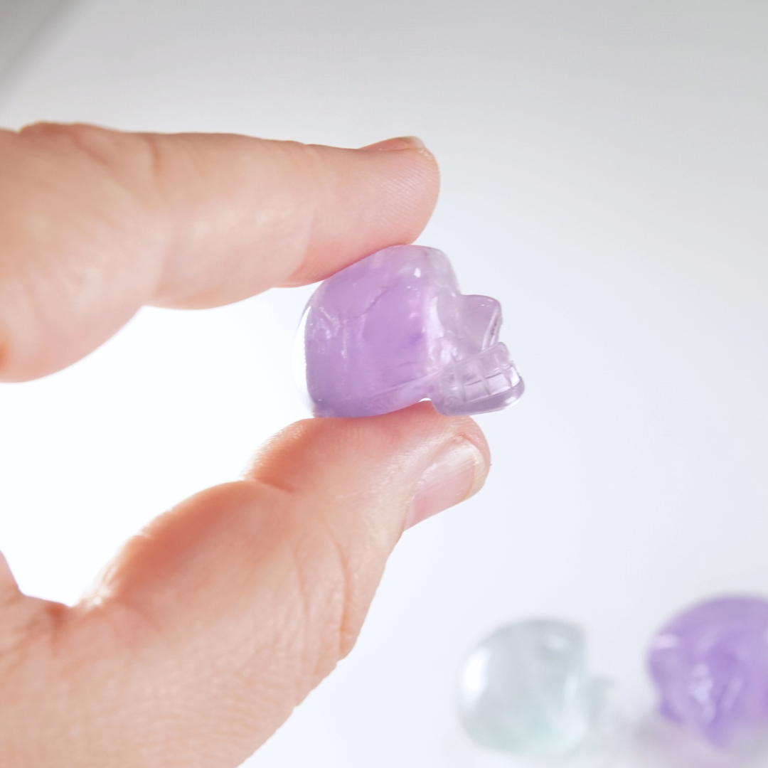 MINI Candy Fluorite Skull Carving | Intuitively Chosen