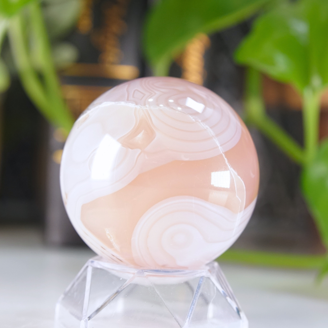Pink Jelly Agate Sphere | Pick Your Favorite