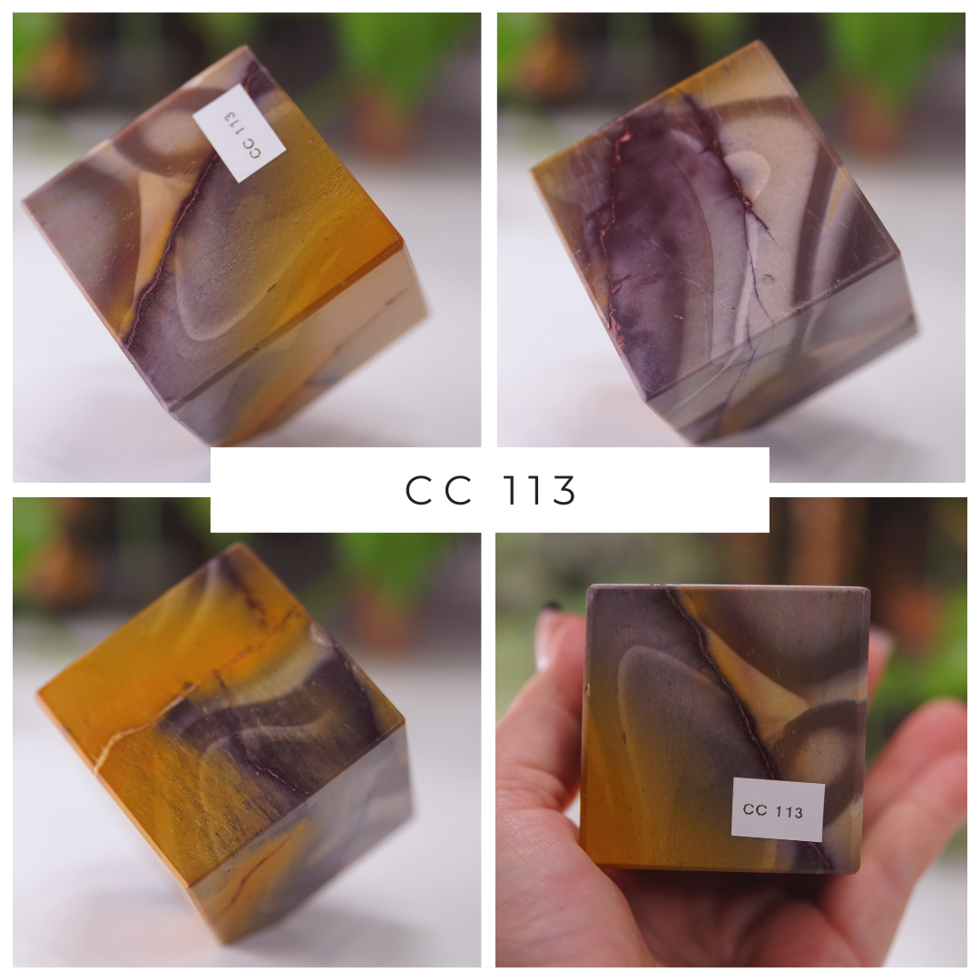 Purple And Yellow Mookaite Cubes | Pick Your Favorite
