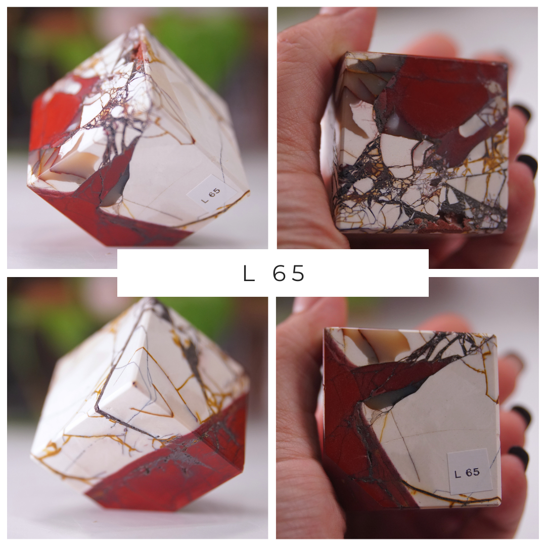 Red And White Mookaite Cubes | Pick Your Favorite