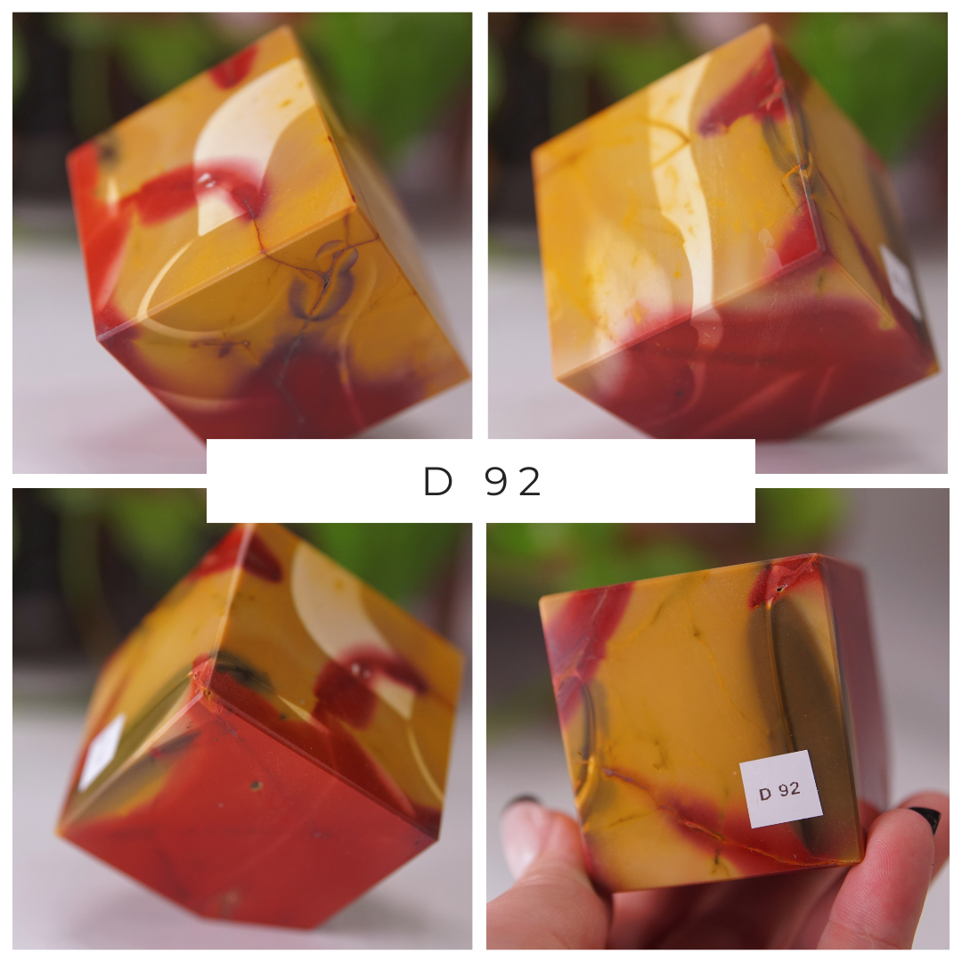 Yellow And Red With Hematite Mookaite Cubes | Pick Your Favorite