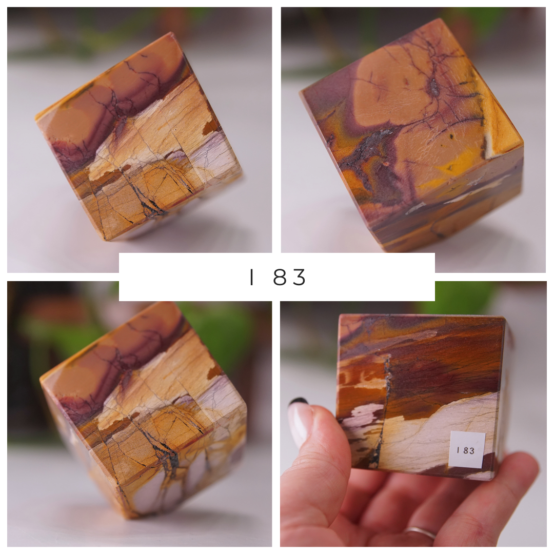 Earthy Brown, Yellow, And Red Mookaite Cubes | Pick Your Favorite