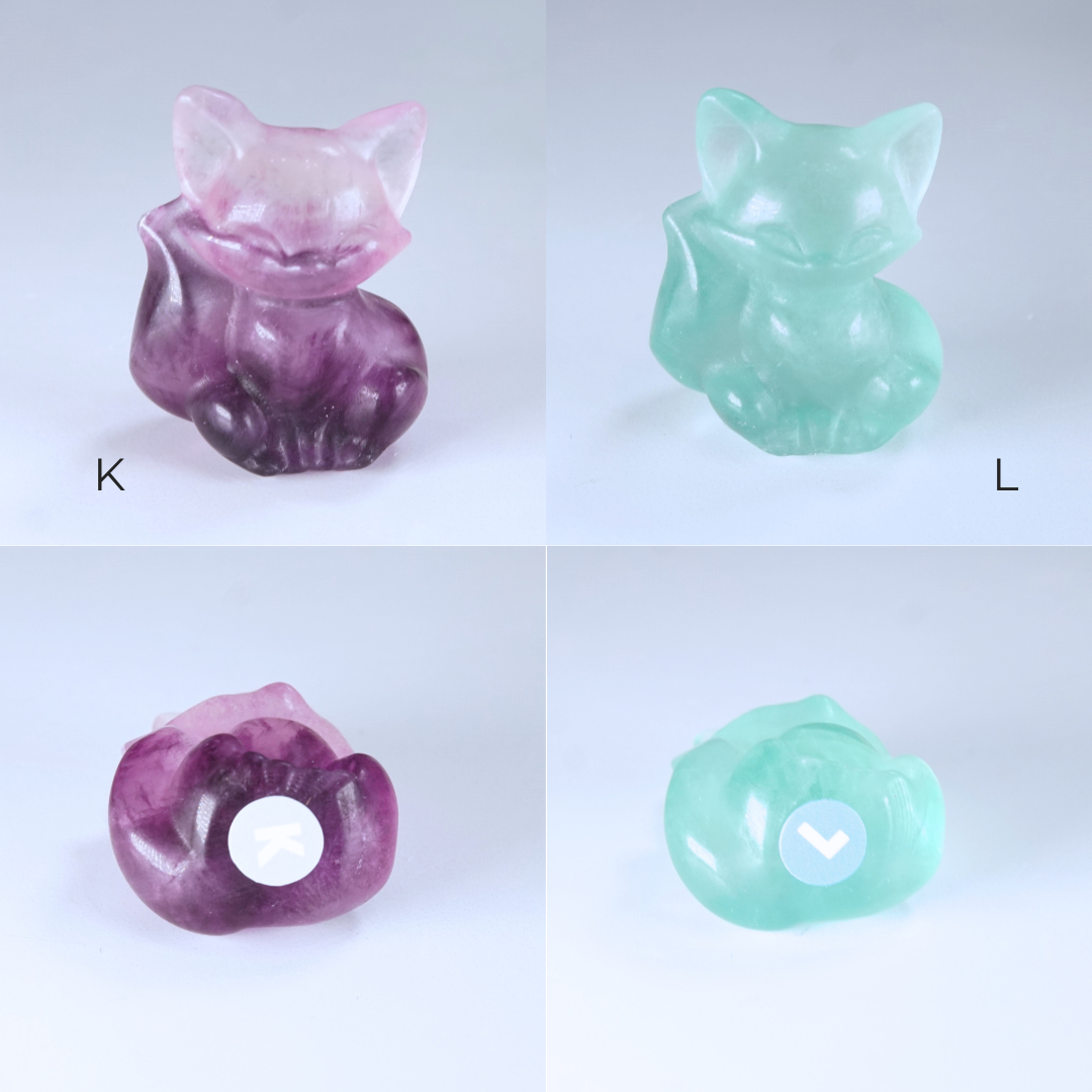 MINI Candy Fluorite Fox Carving | Pick Your Favorite
