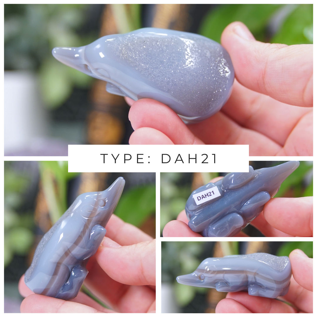 Agate & Amethyst Hedgehog Carvings