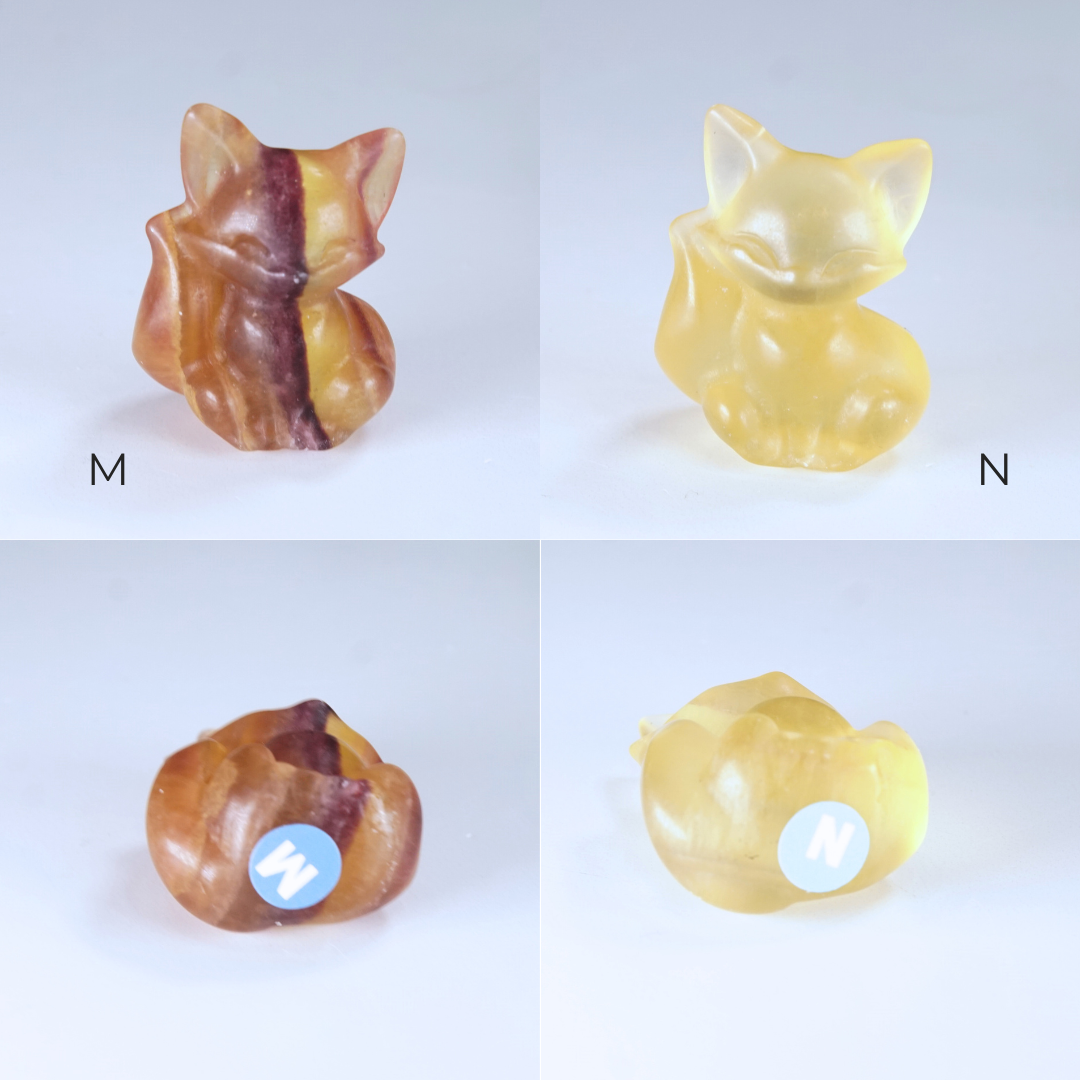 MINI Candy Fluorite Fox Carving | Pick Your Favorite