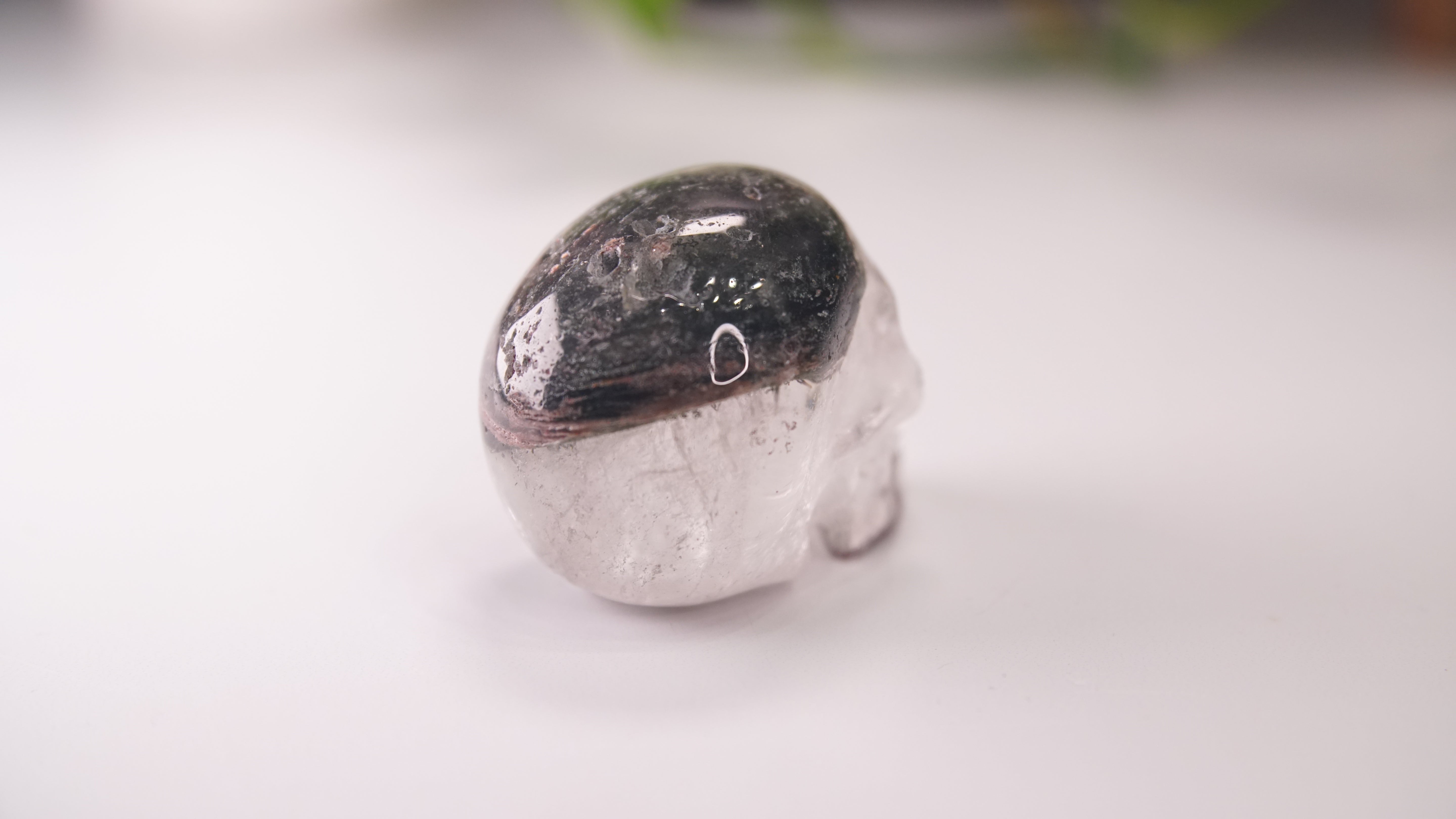Garden Quartz Skulls Lodolite With Inclusions Crystal Carving (Large)