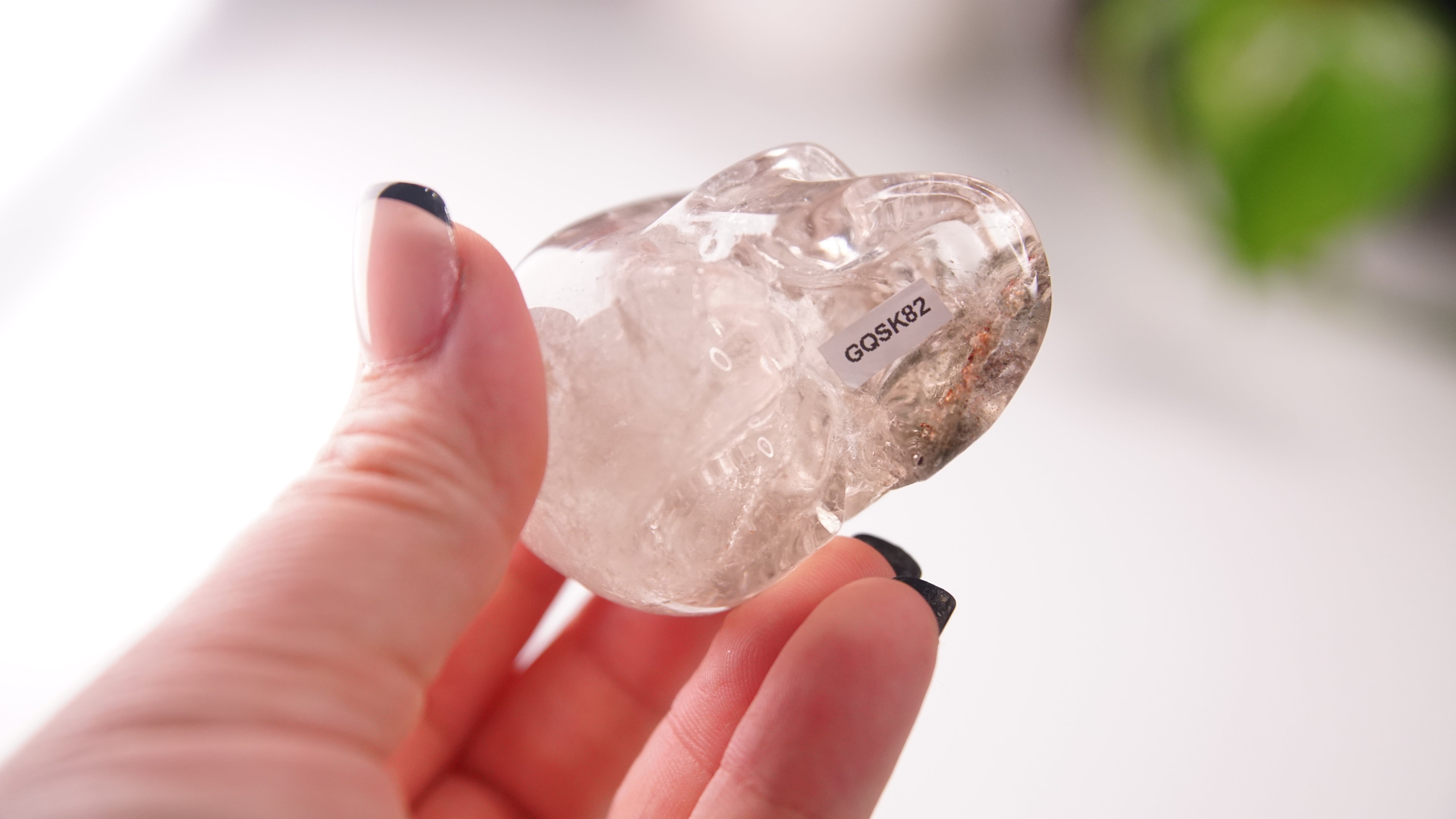 Garden Quartz Skulls Lodolite With Inclusions Crystal Carving (Large)