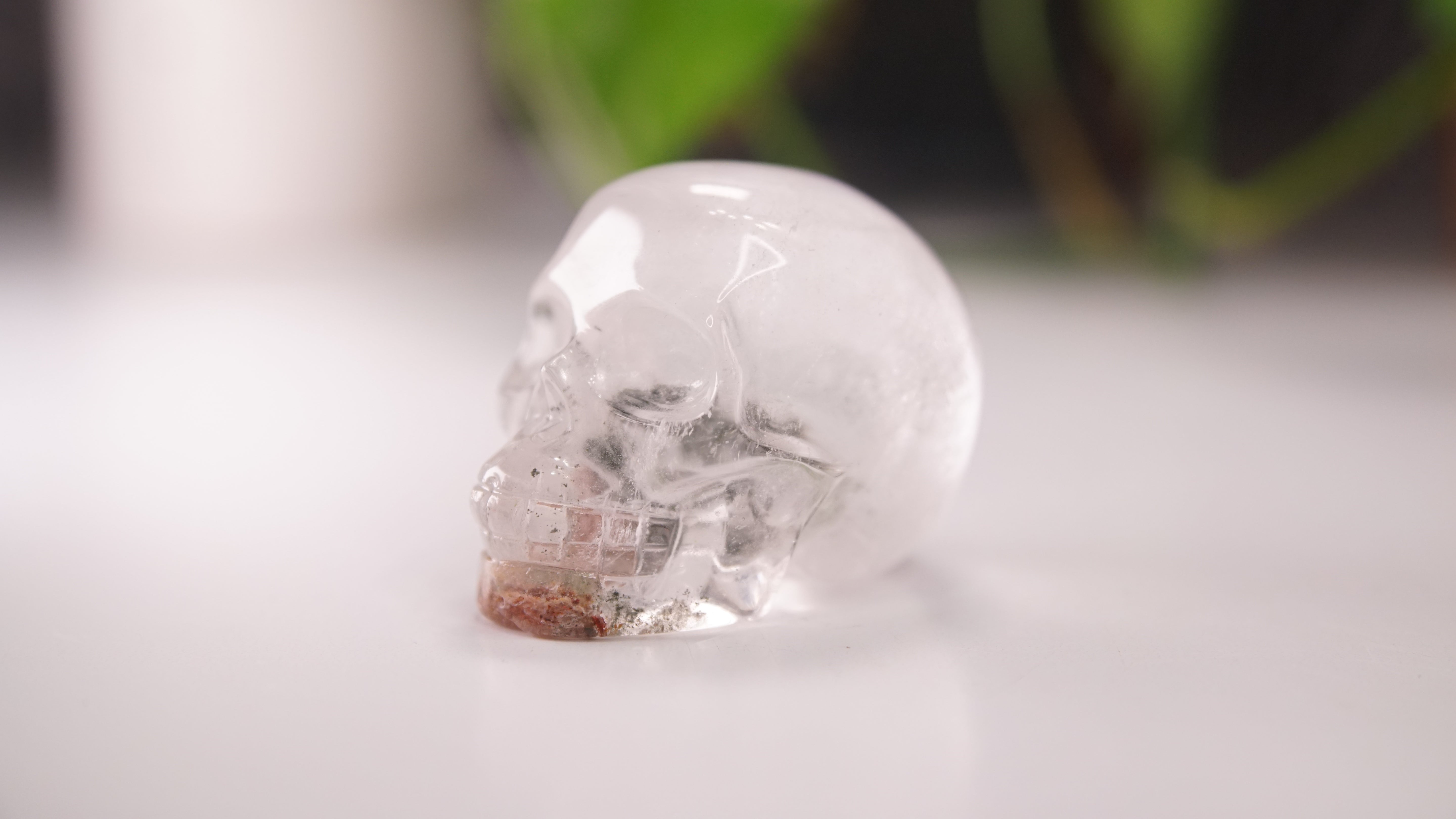 Garden Quartz Skulls Lodolite With Inclusions Crystal Carving (Large)