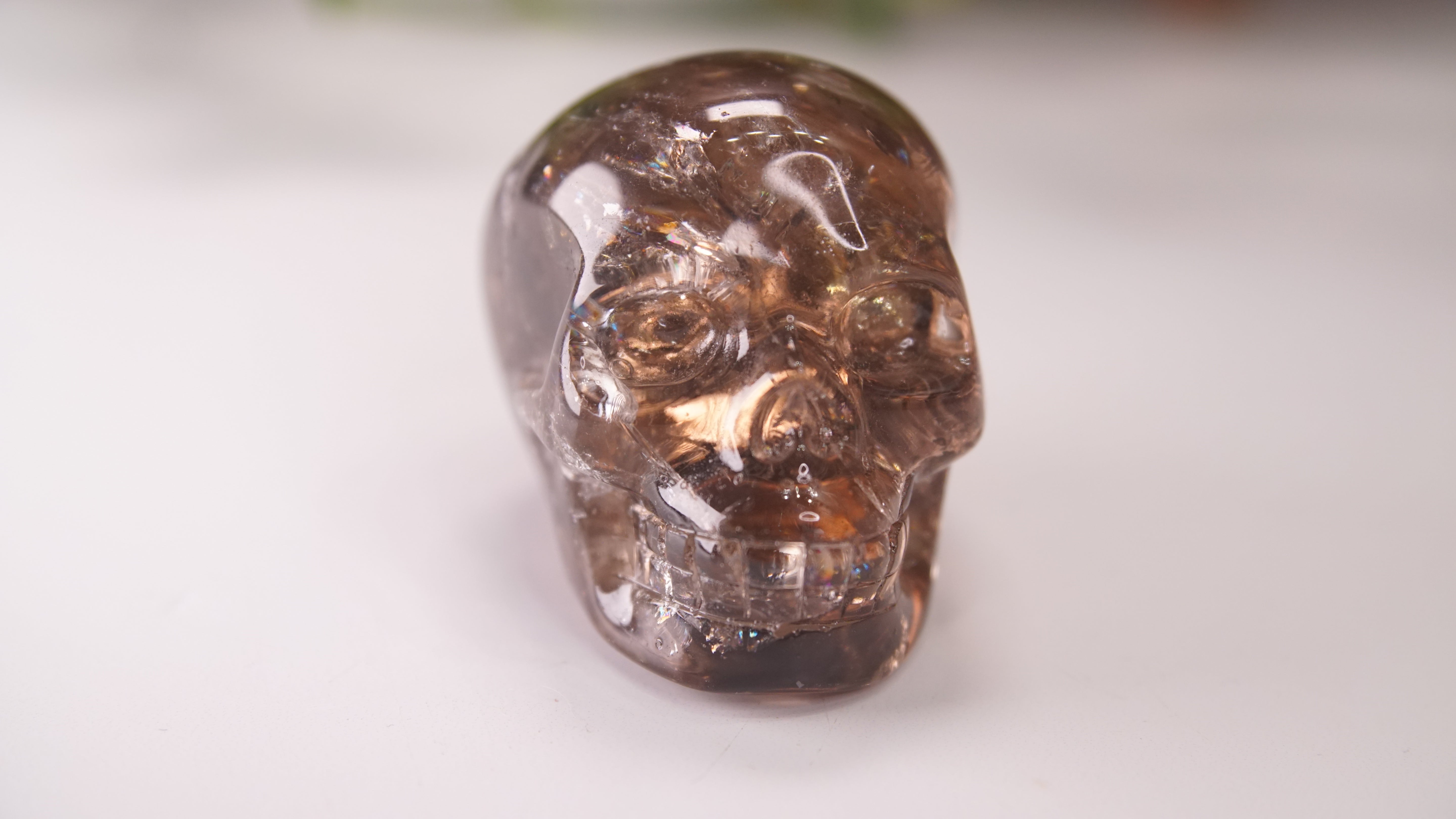 High Quality Smoky Quartz With Inclusions Crystal Carving