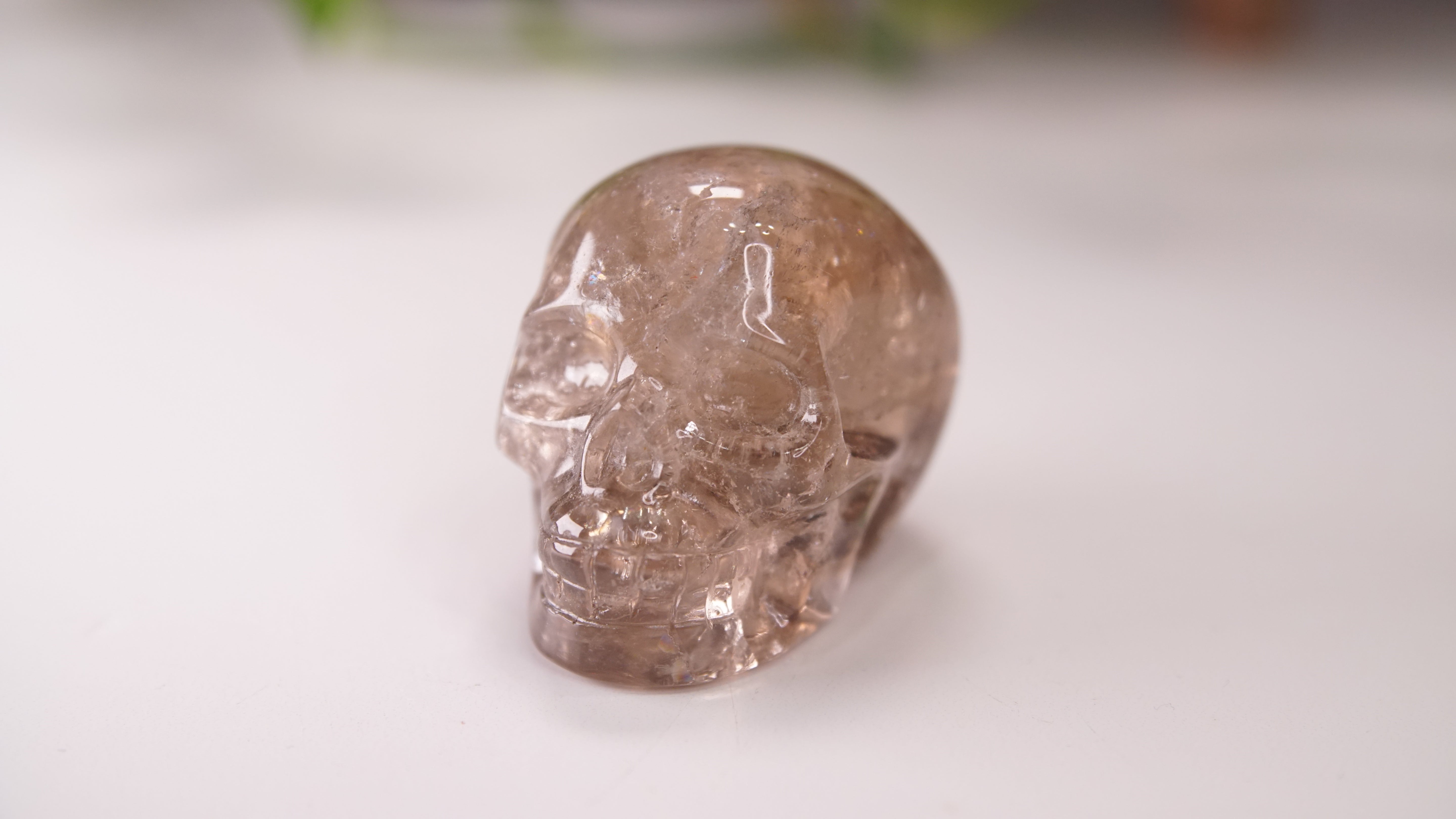 High Quality Smoky Quartz With Inclusions Crystal Carving