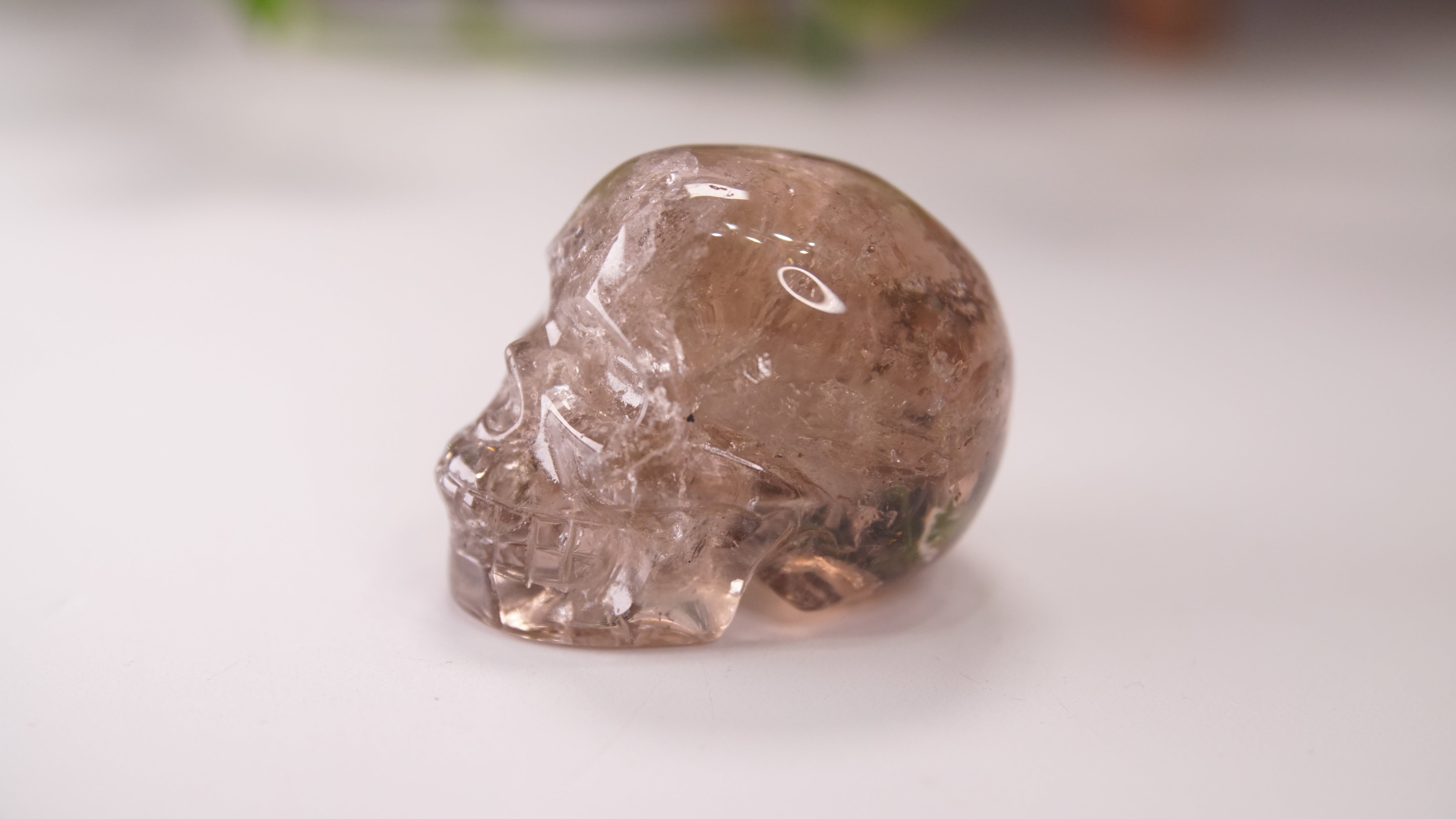 High Quality Smoky Quartz With Inclusions Crystal Carving