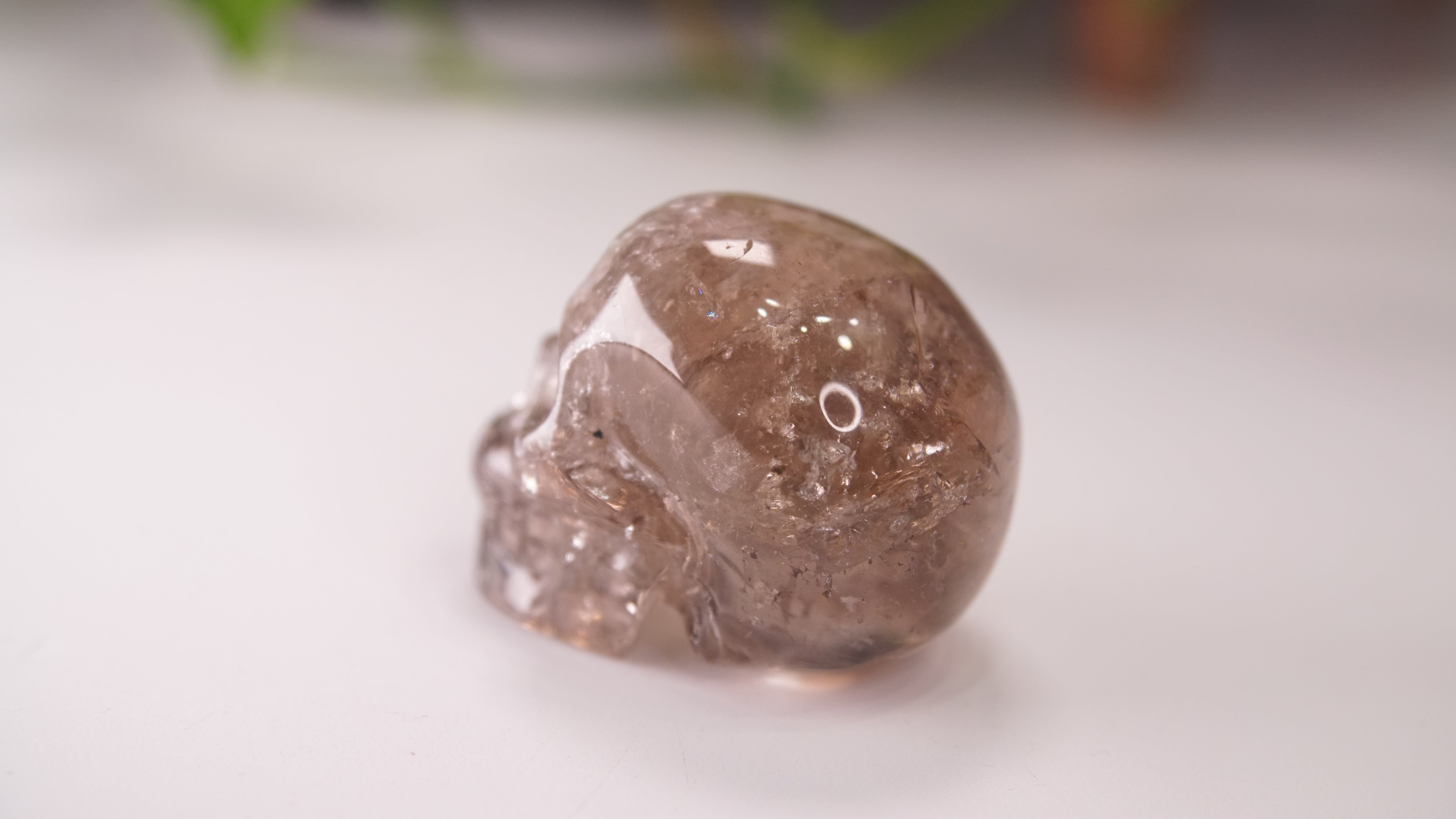 High Quality Smoky Quartz With Inclusions Crystal Carving