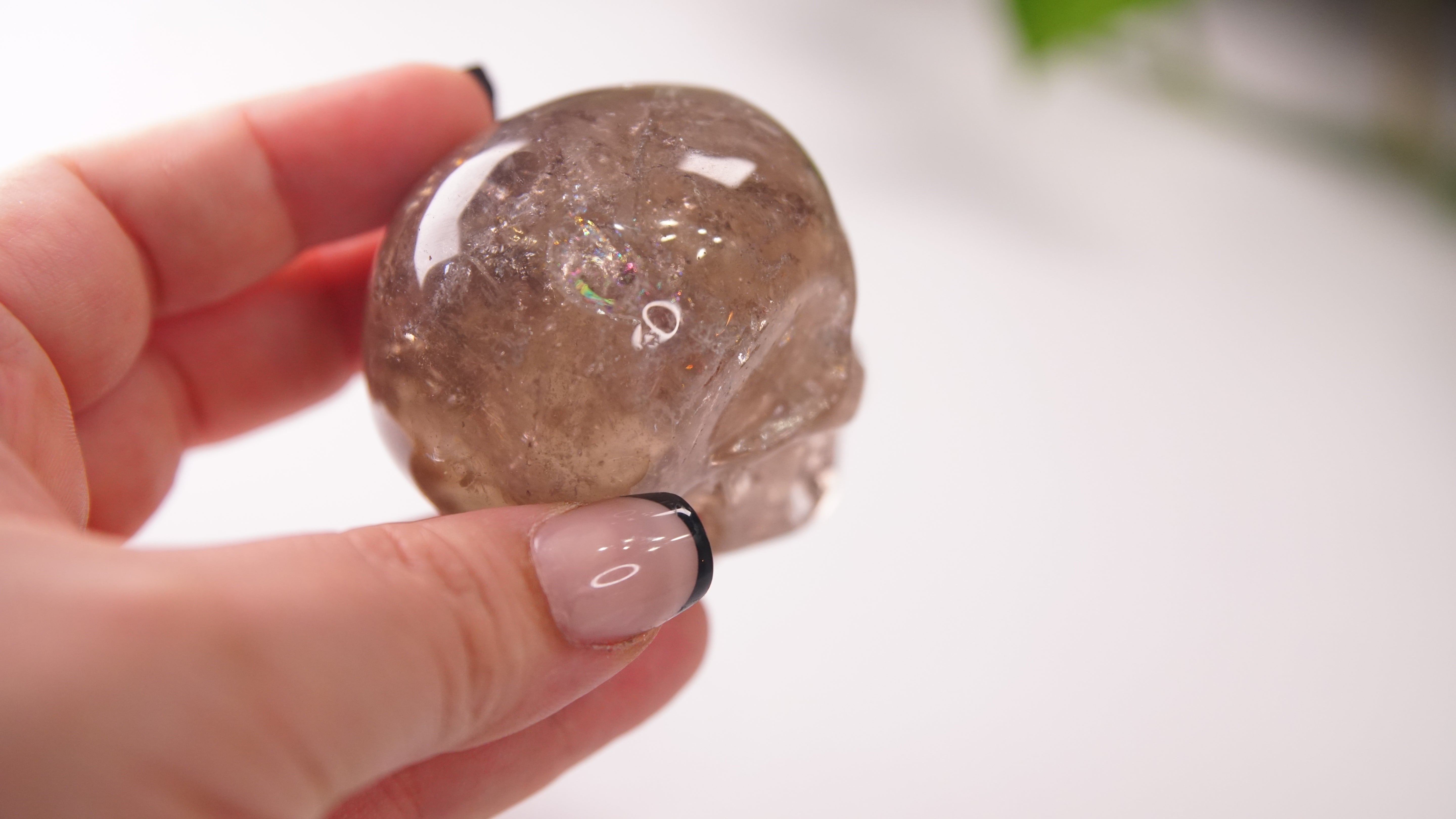 High Quality Smoky Quartz With Inclusions Crystal Carving