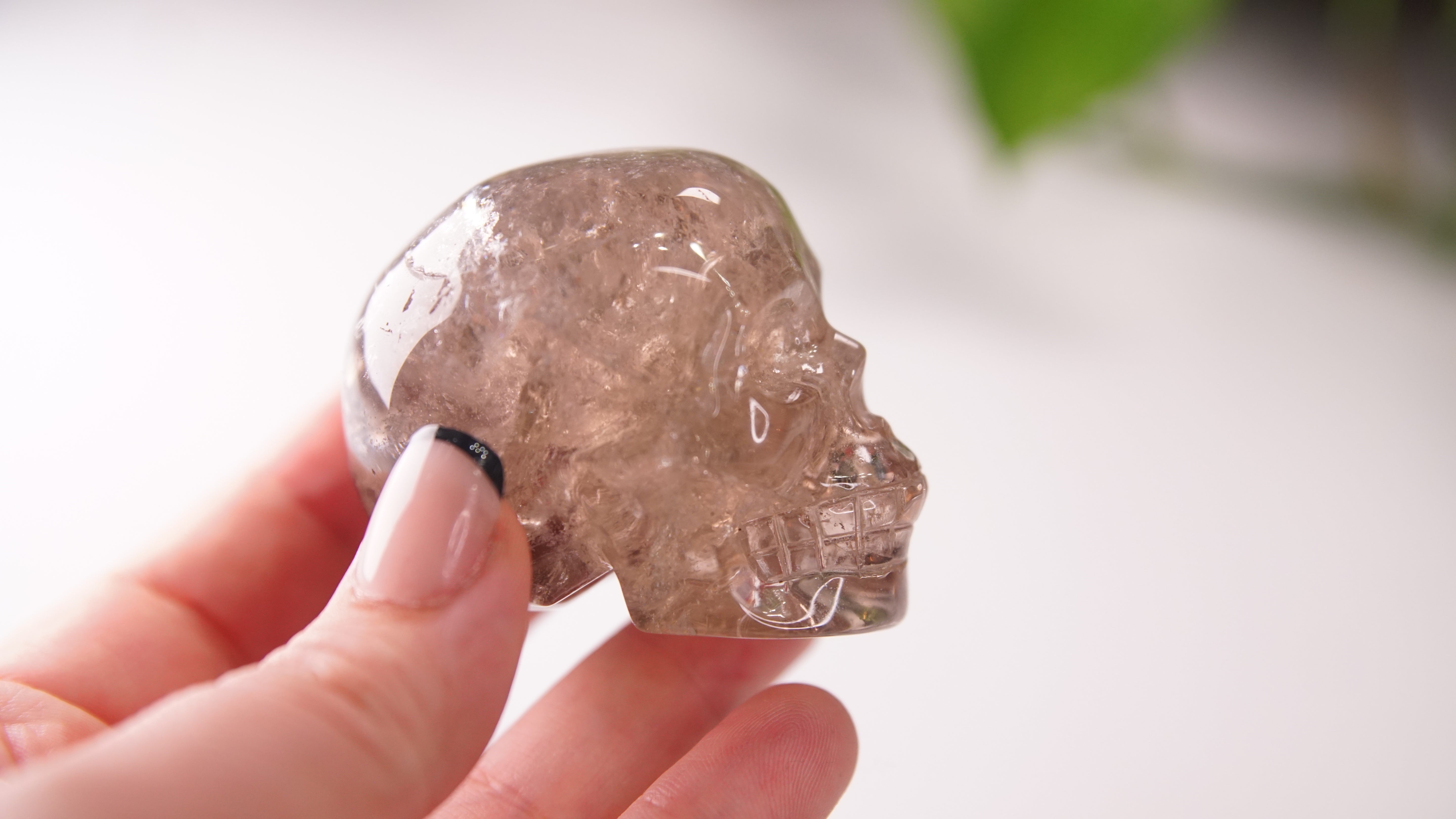 High Quality Smoky Quartz With Inclusions Crystal Carving