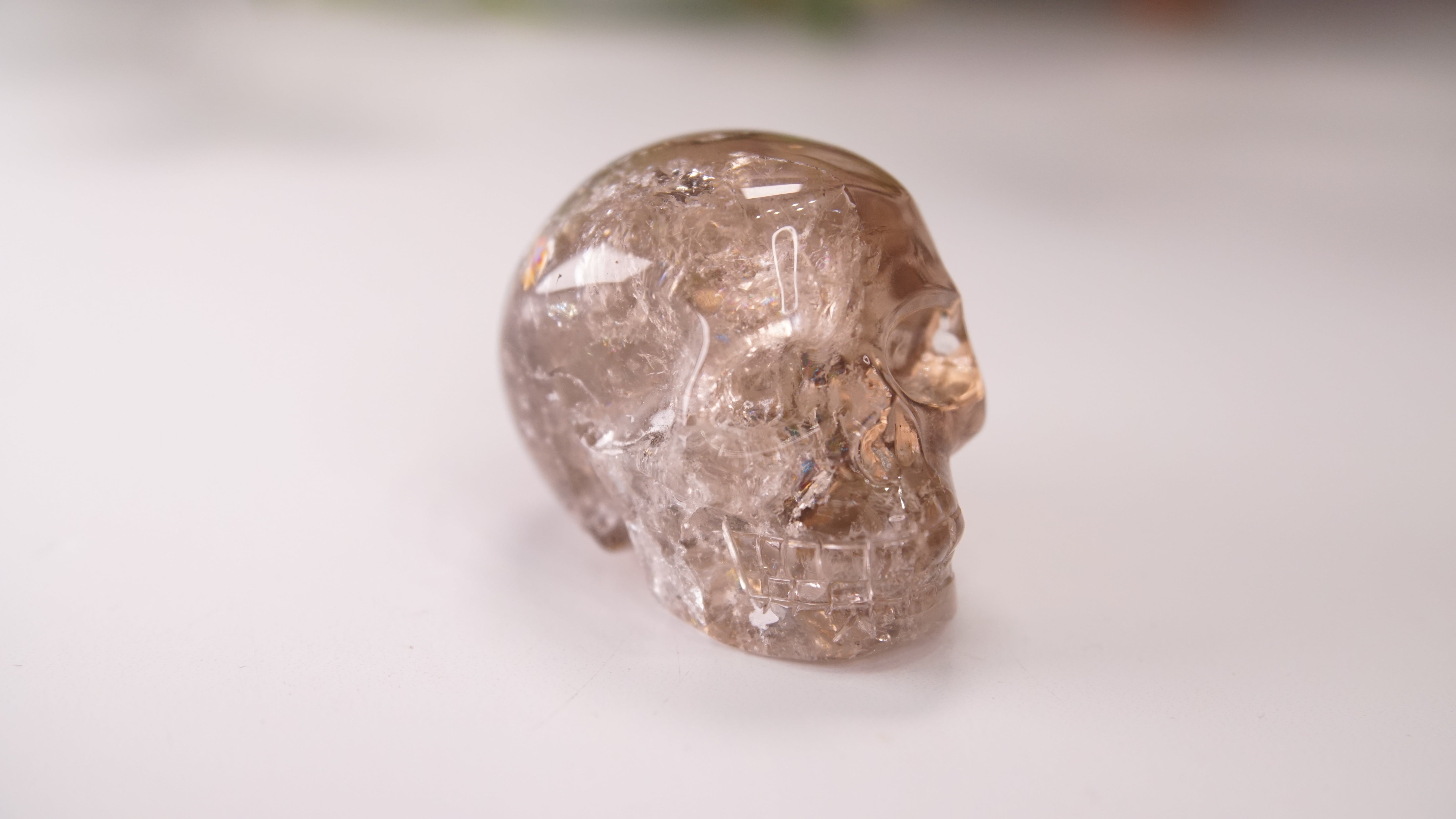 High Quality Smoky Quartz With Inclusions Crystal Carving