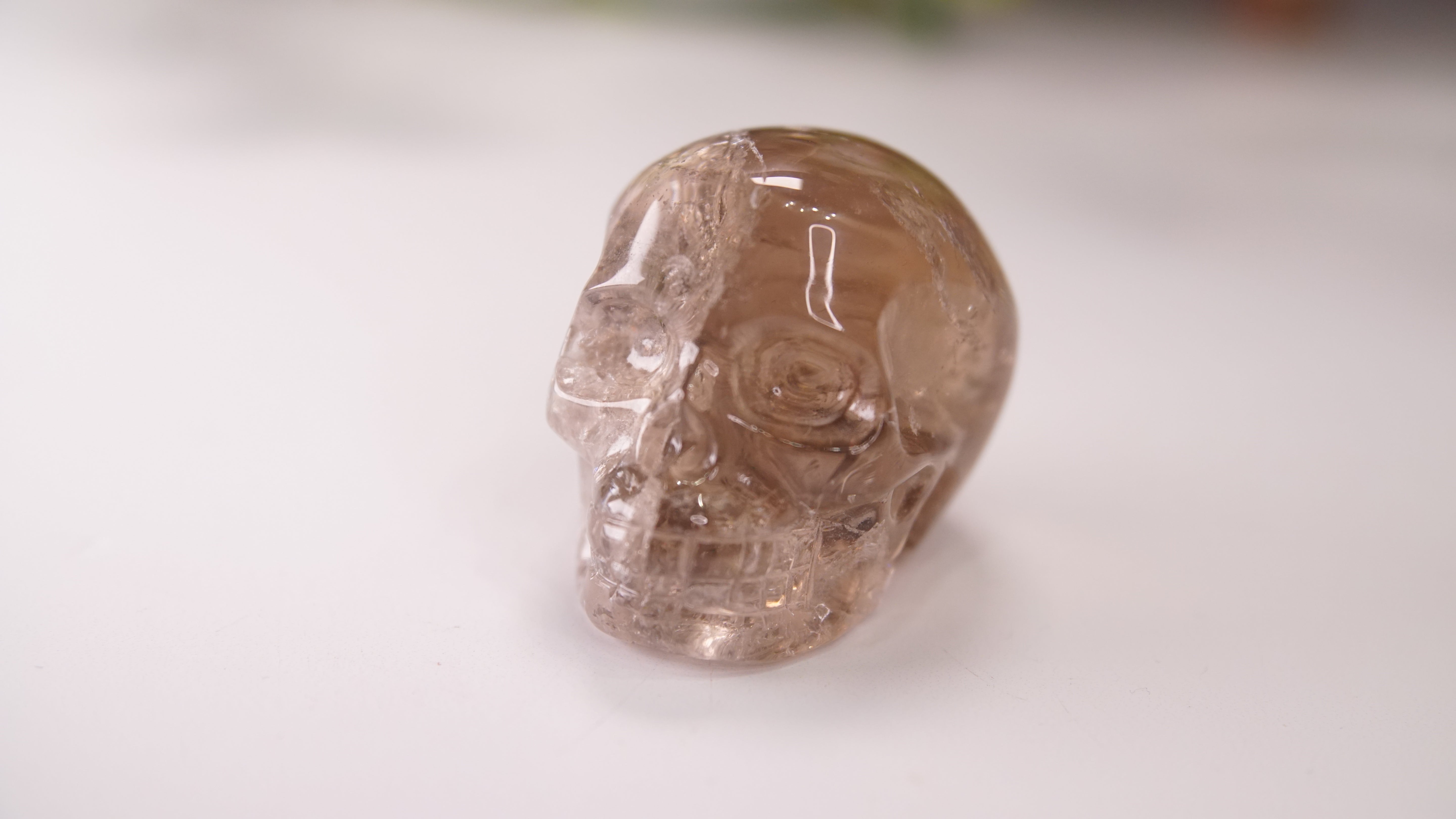 High Quality Smoky Quartz With Inclusions Crystal Carving