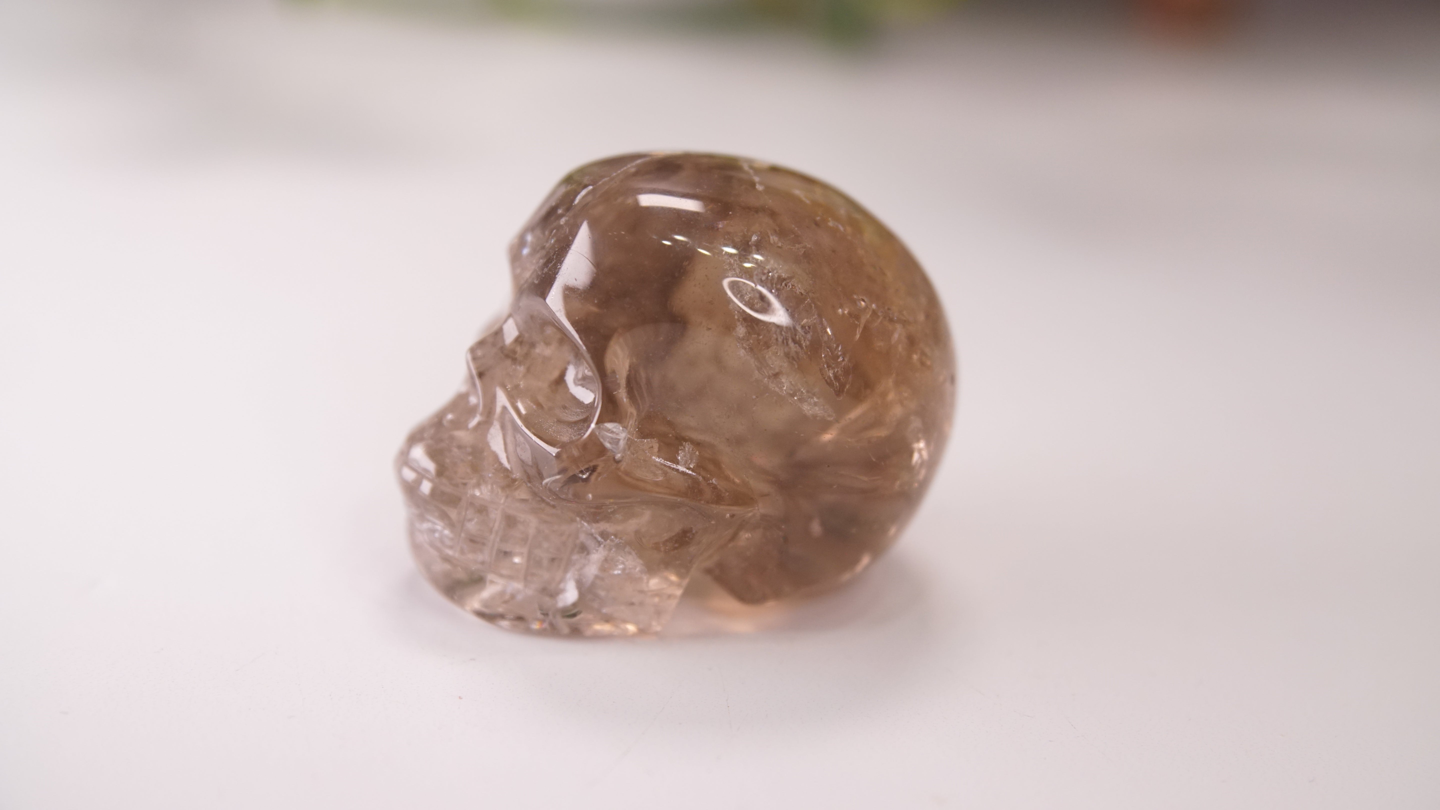 High Quality Smoky Quartz With Inclusions Crystal Carving