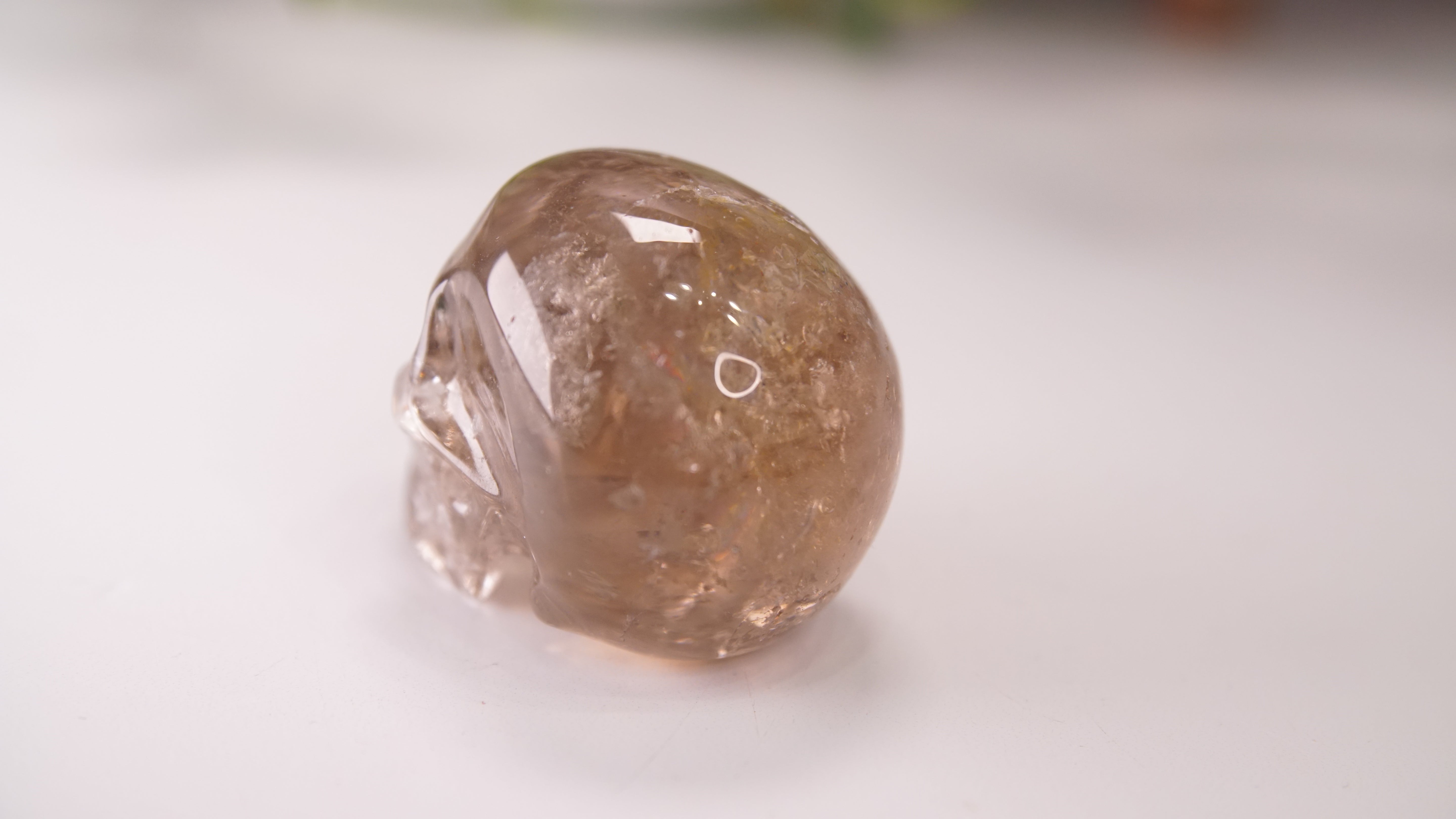 High Quality Smoky Quartz With Inclusions Crystal Carving