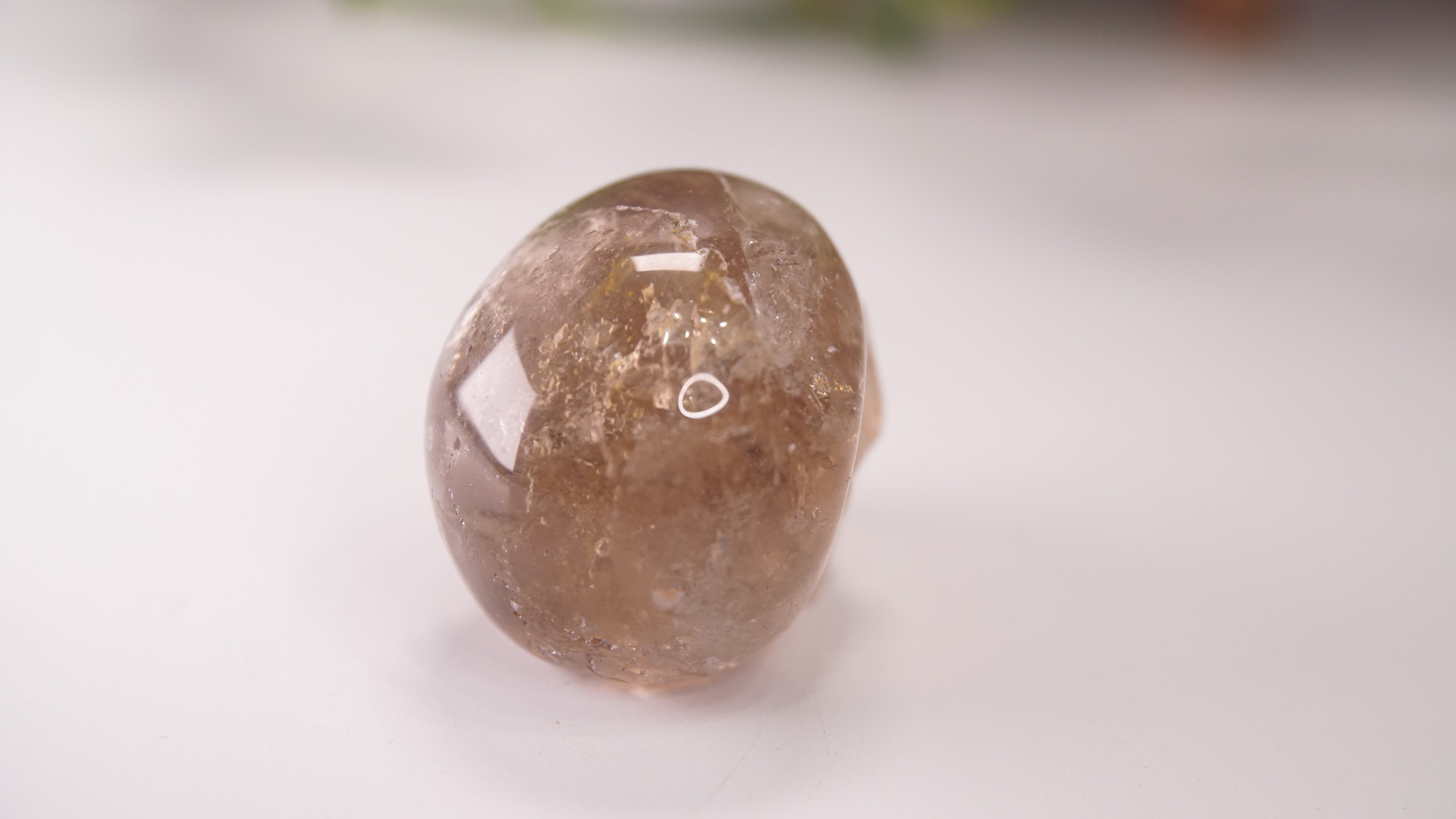 High Quality Smoky Quartz With Inclusions Crystal Carving
