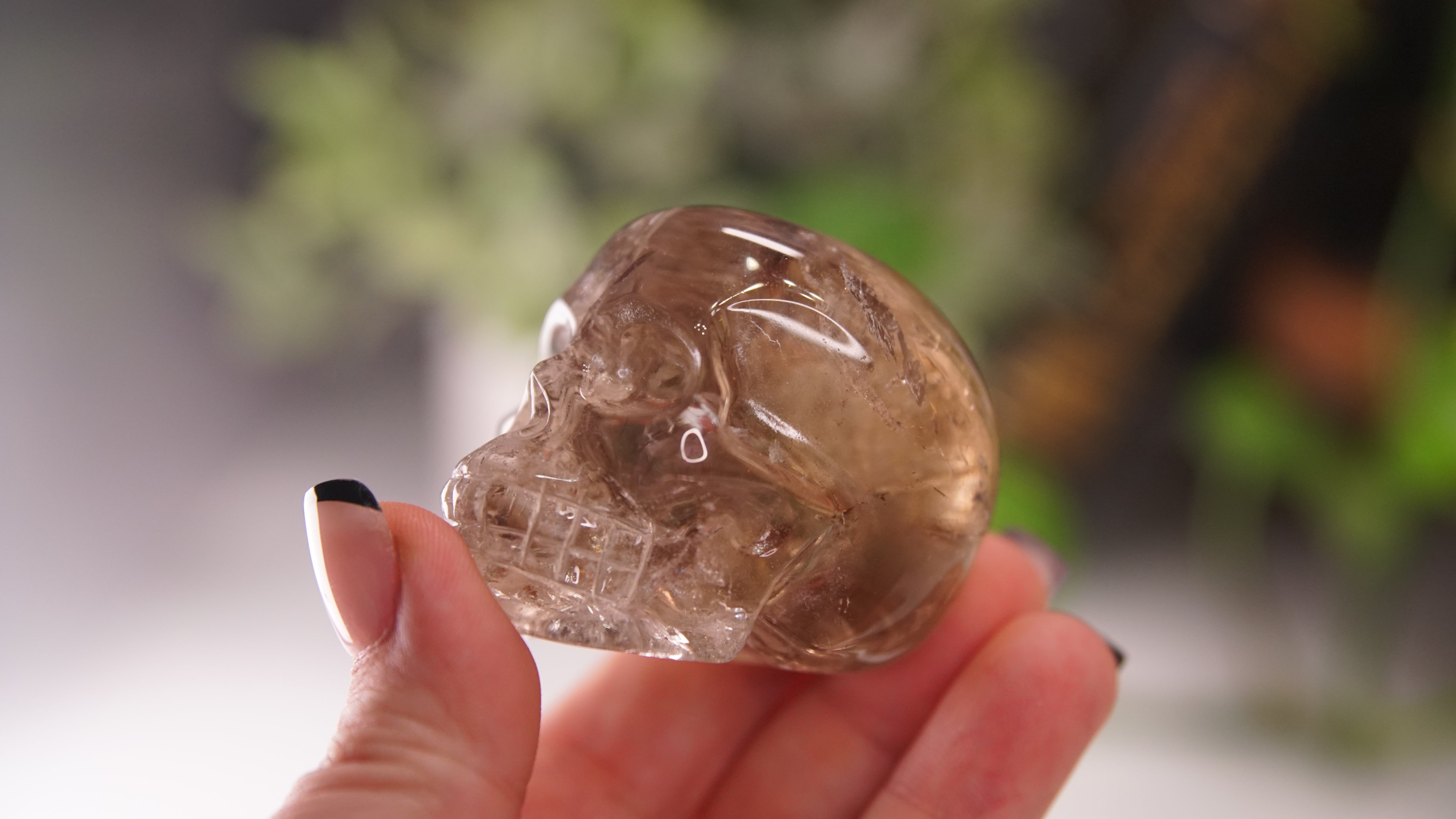 High Quality Smoky Quartz With Inclusions Crystal Carving