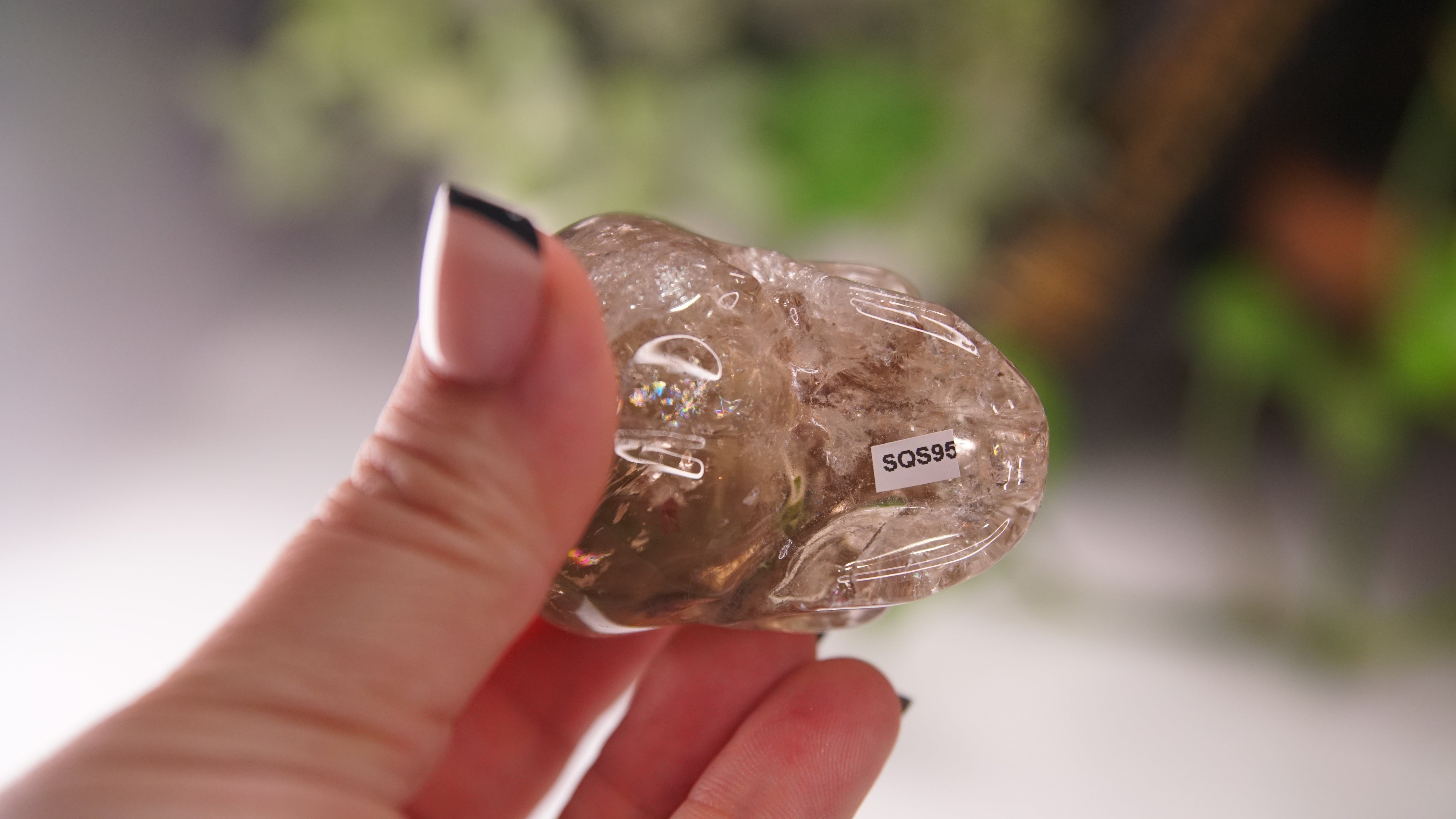 High Quality Smoky Quartz With Inclusions Crystal Carving