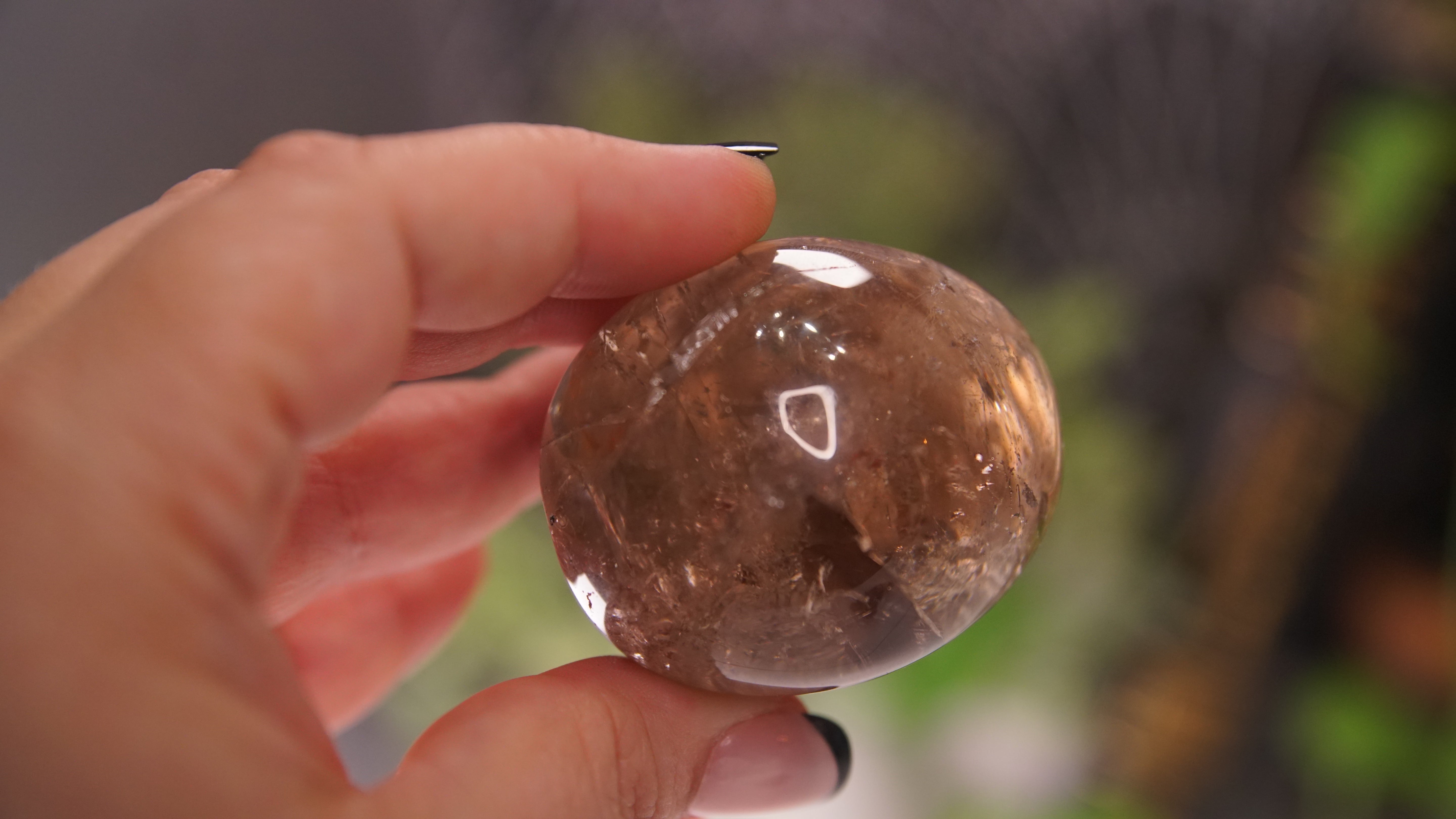 High Quality Smoky Quartz With Inclusions Crystal Carving