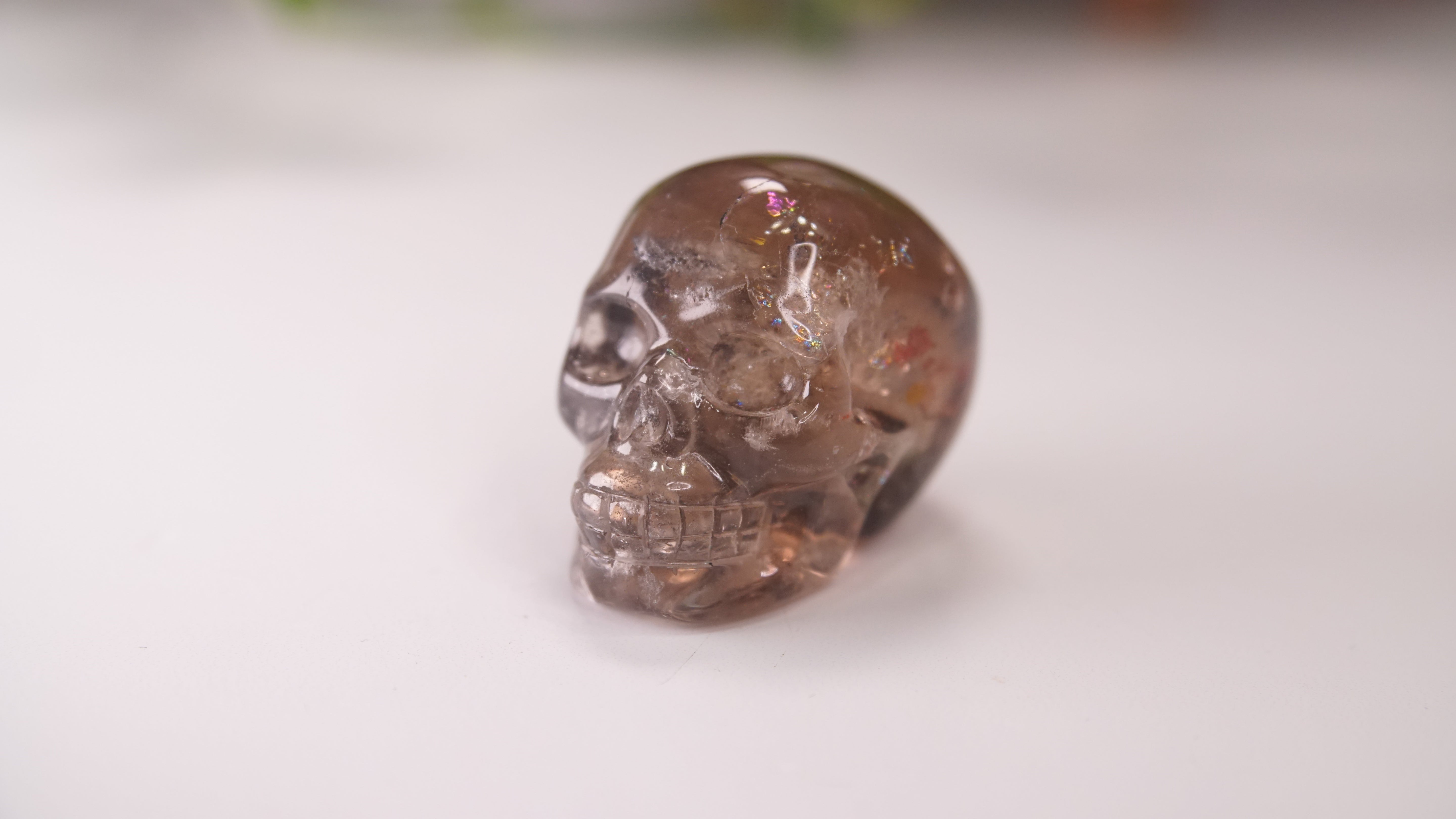 High Quality Smoky Quartz With Inclusions Crystal Carving