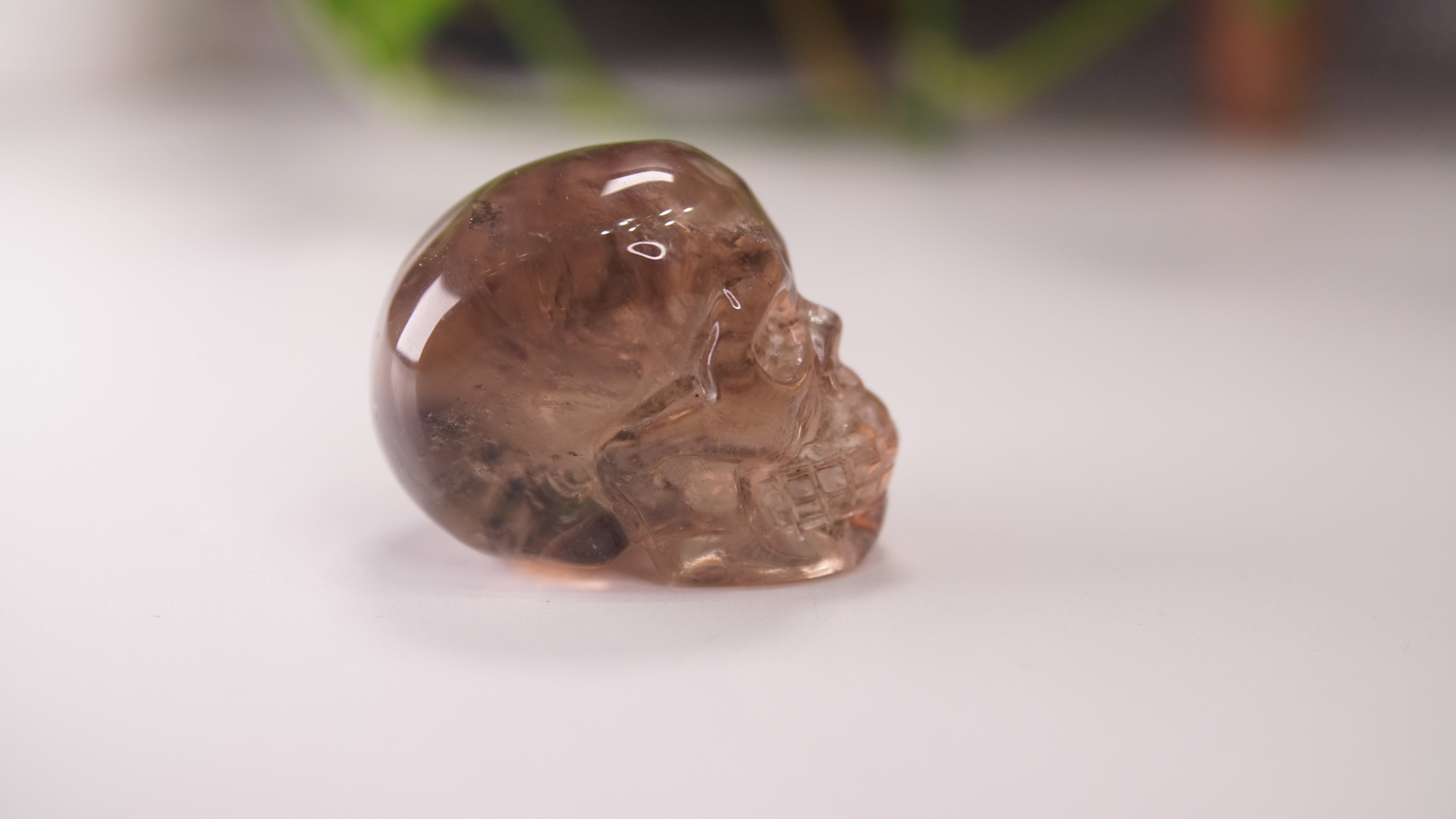 High Quality Smoky Quartz With Inclusions Crystal Carving