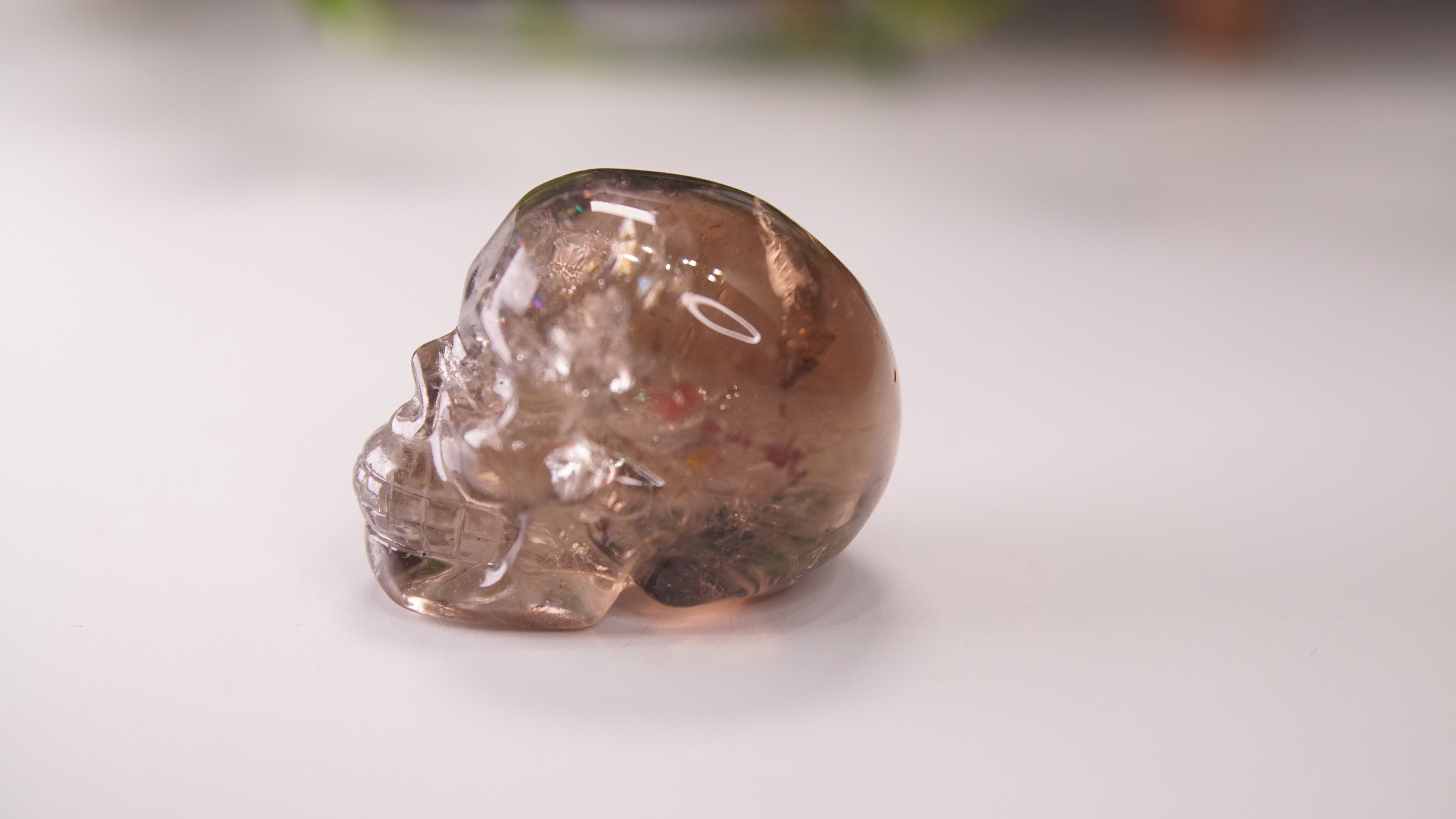 High Quality Smoky Quartz With Inclusions Crystal Carving