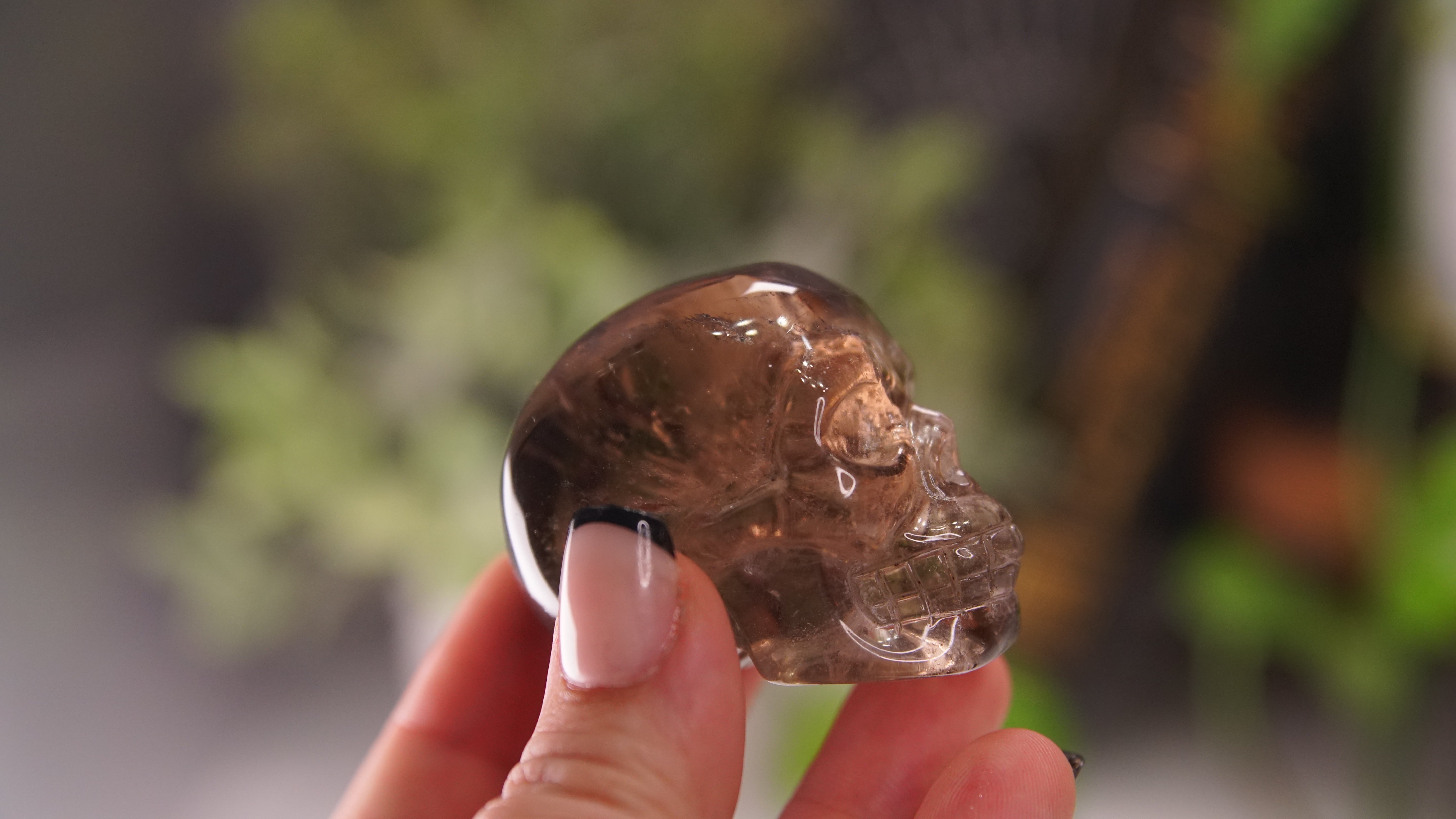 High Quality Smoky Quartz With Inclusions Crystal Carving