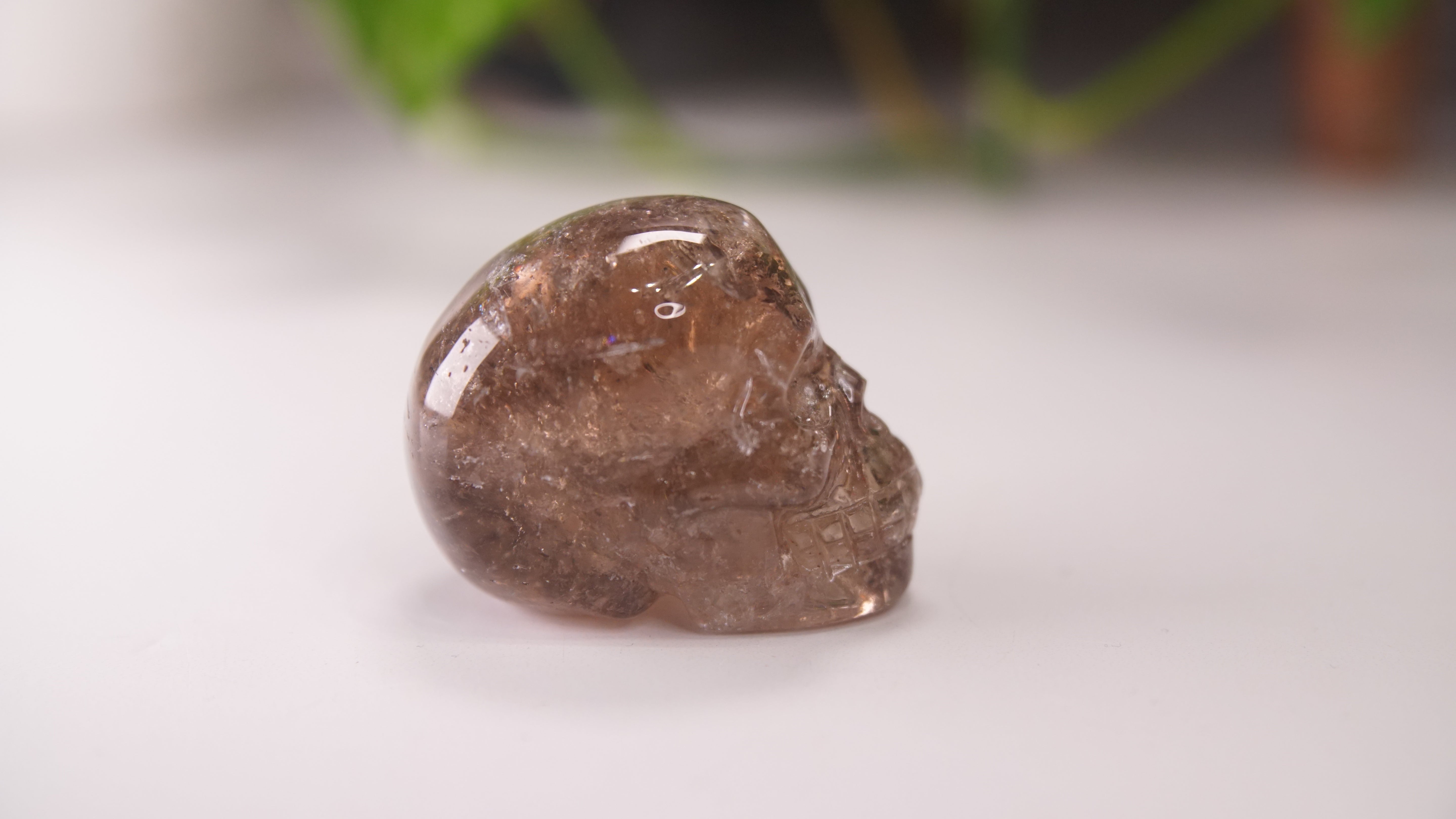 High Quality Smoky Quartz With Inclusions Crystal Carving