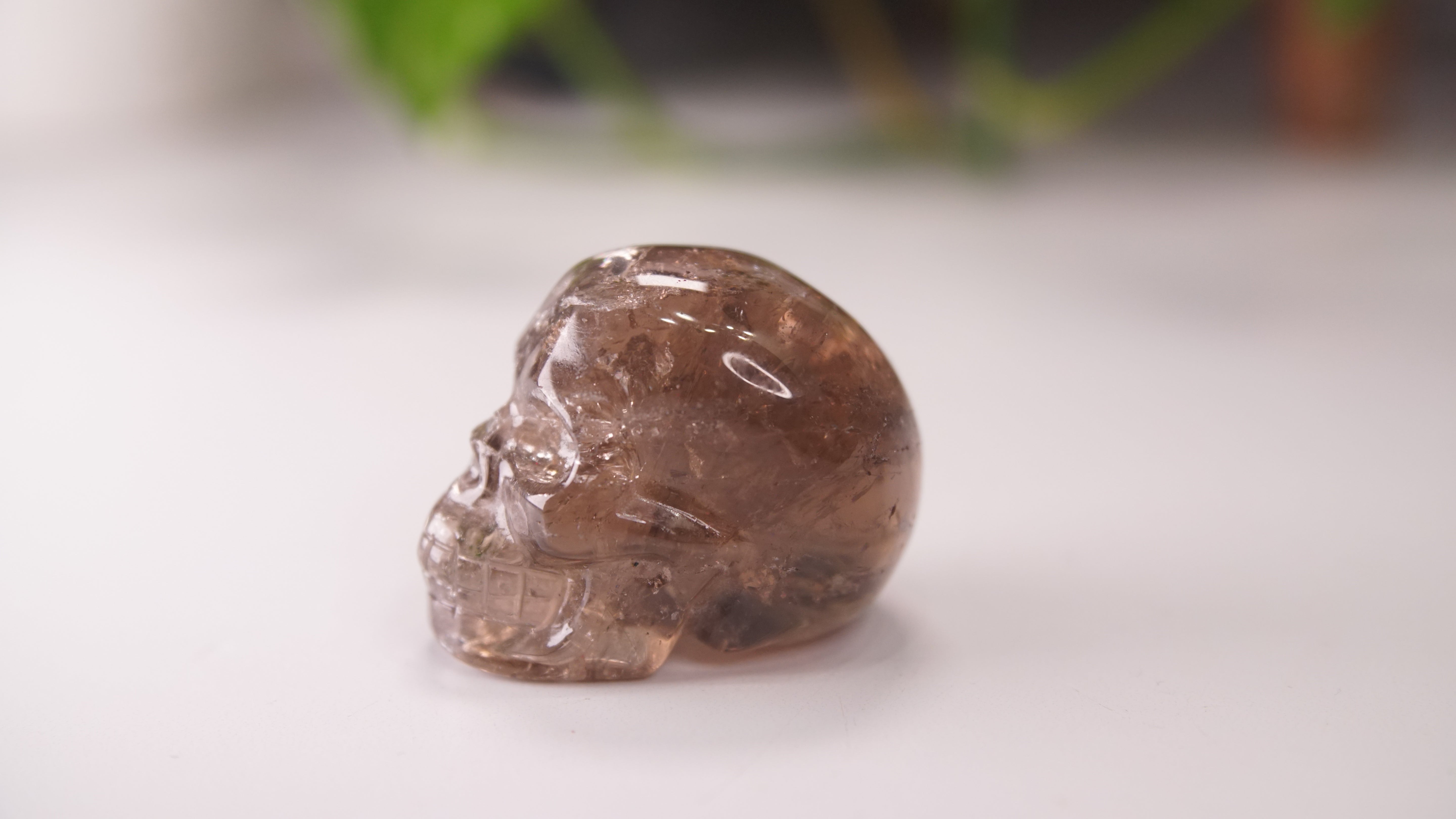 High Quality Smoky Quartz With Inclusions Crystal Carving