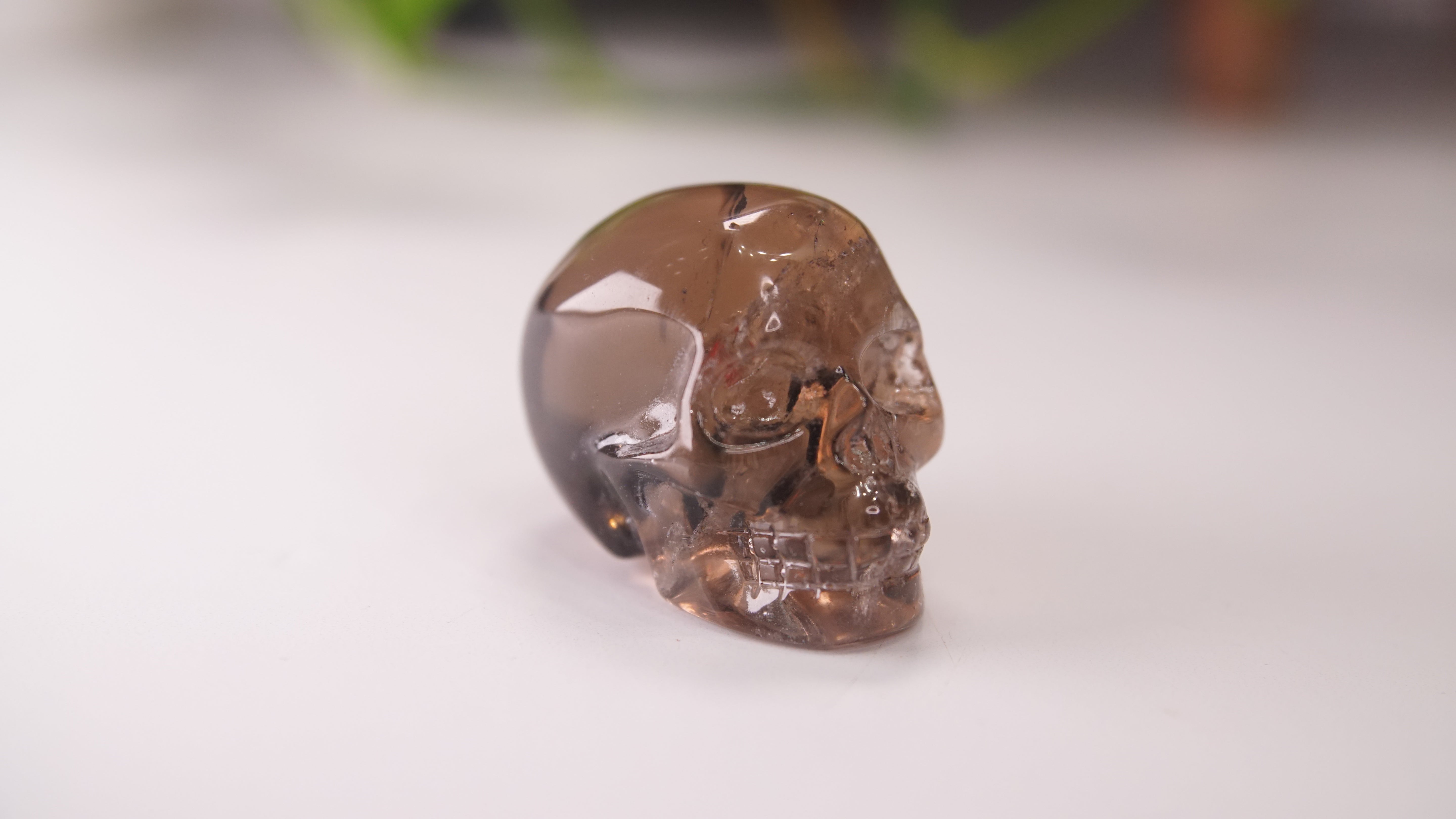 High Quality Smoky Quartz With Inclusions Crystal Carving
